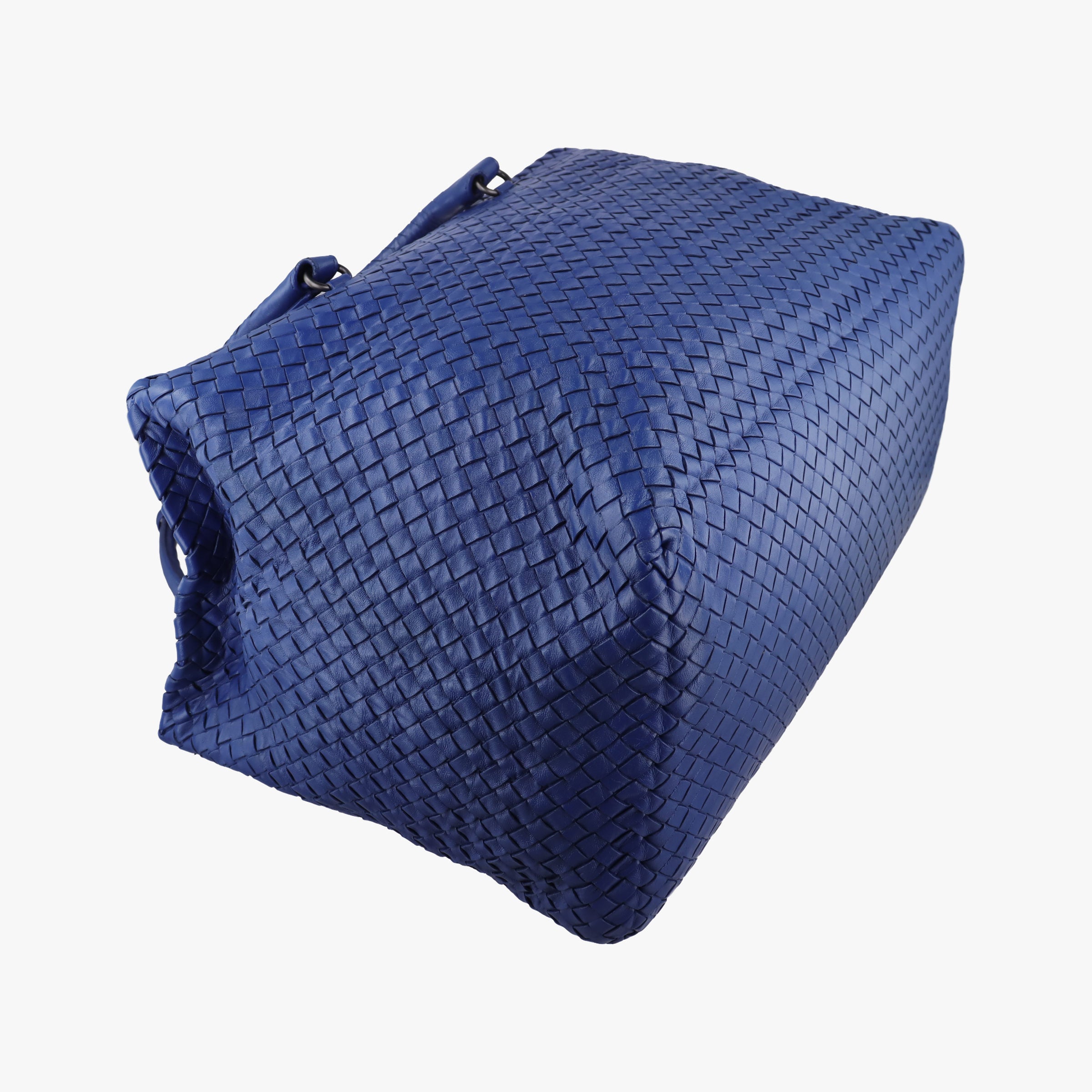 Secondhand Bottega Veneta Intrecciato Briefcase Blue lambskin  handbag | stylenewstar