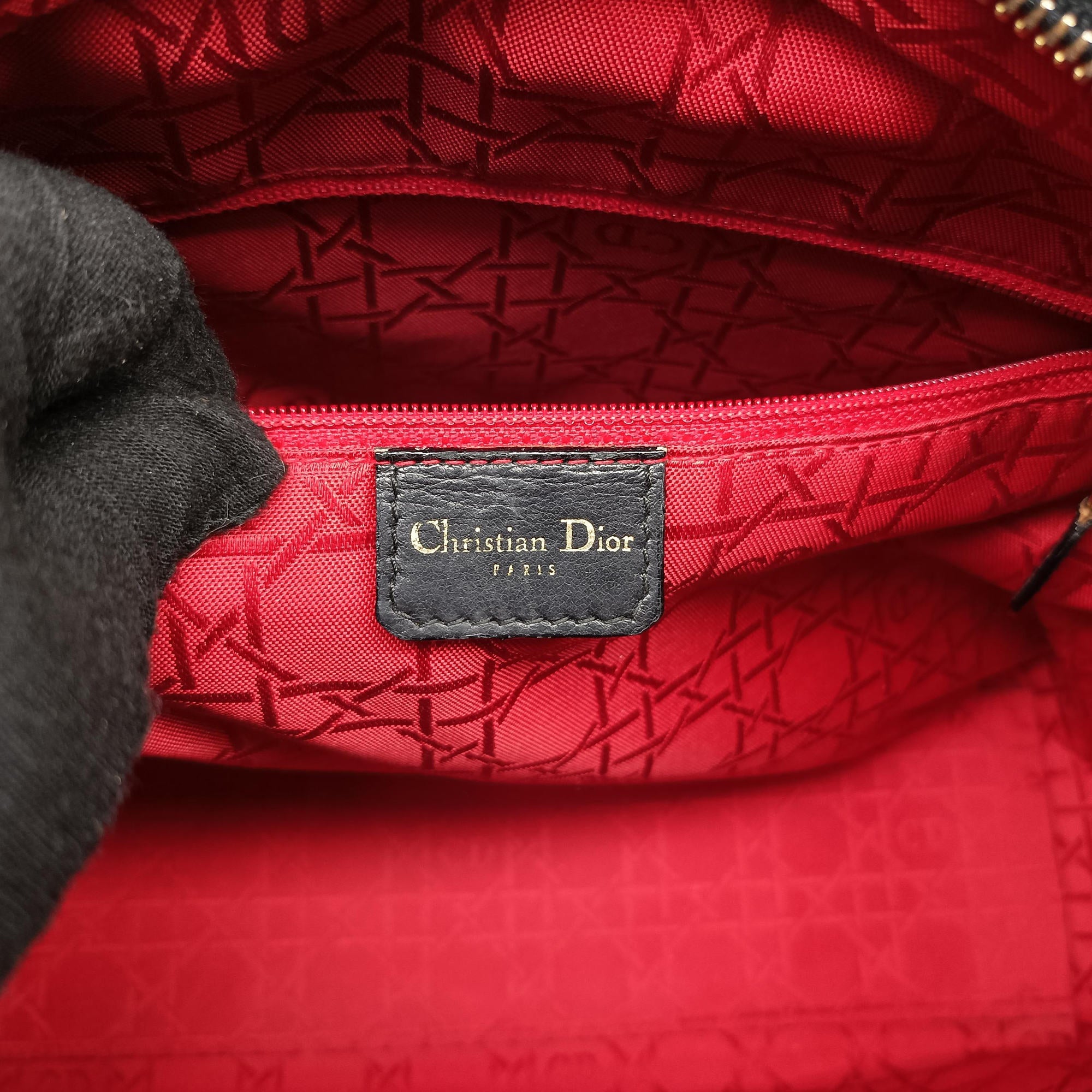 Pre-owned Christian Dior Lady Dior Black lambskin  handbag | stylenewstar