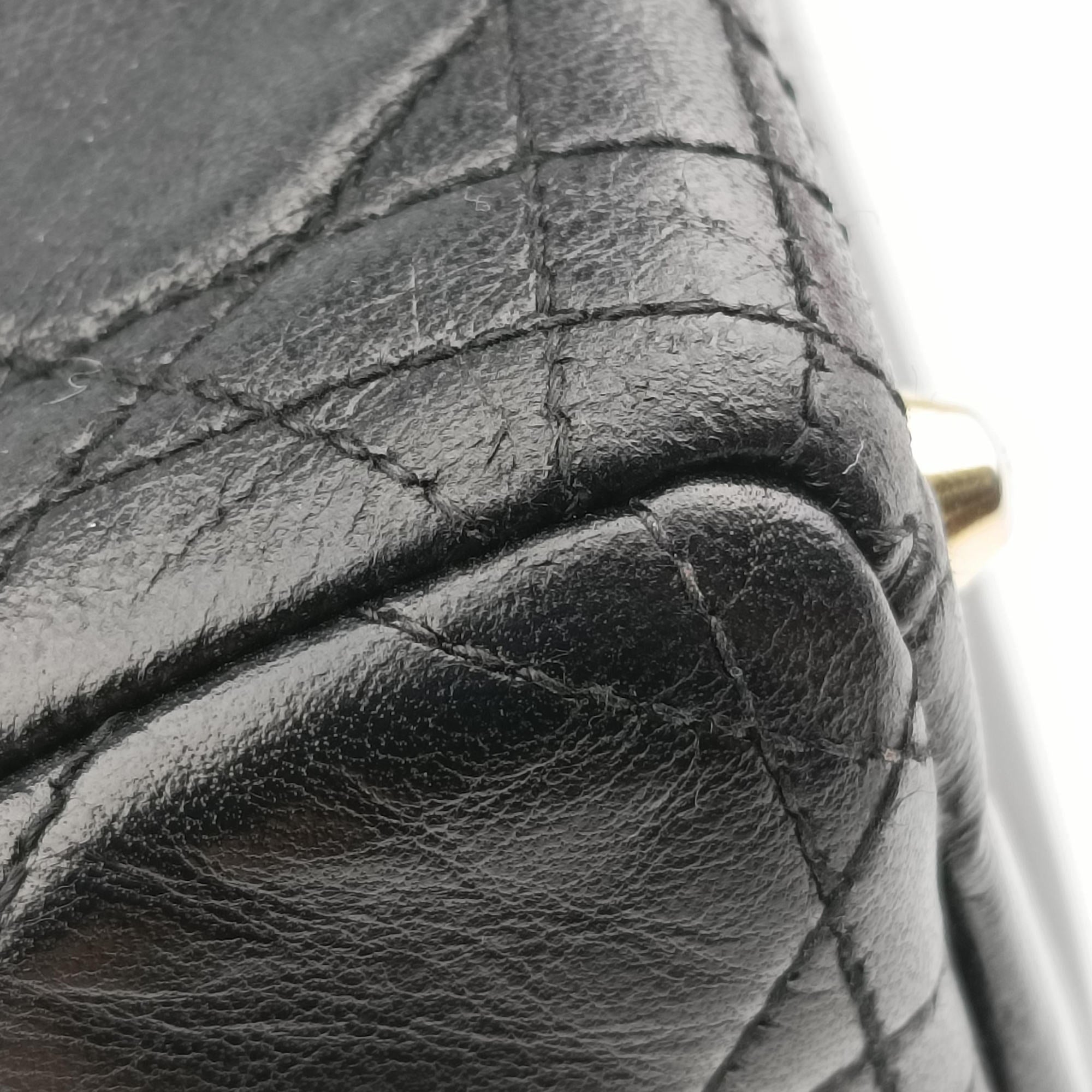 Pre-owned Christian Dior Lady Dior Black lambskin  handbag | stylenewstar