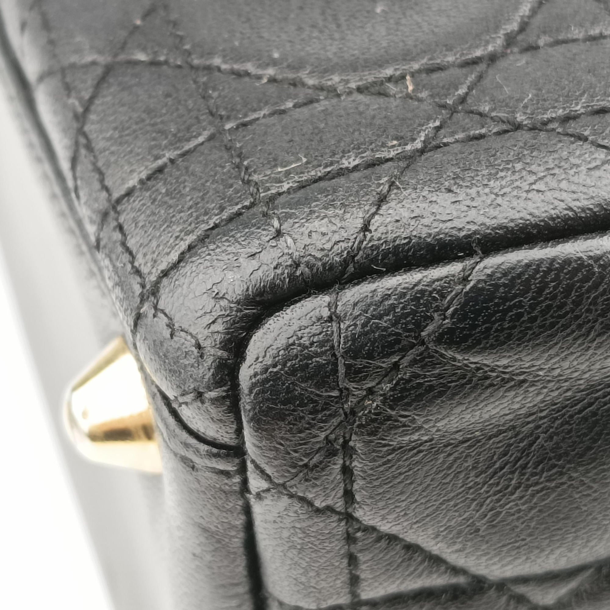 Pre-owned Christian Dior Lady Dior Black lambskin  handbag | stylenewstar