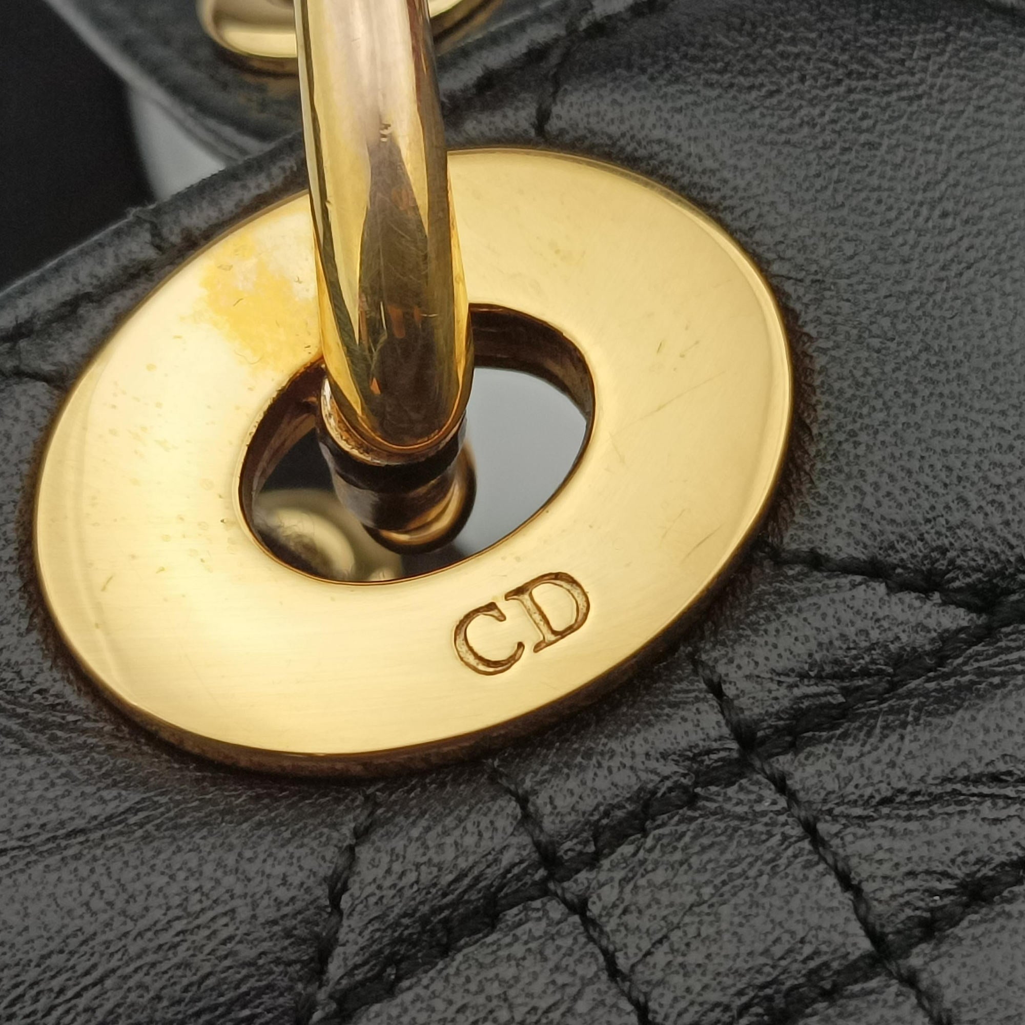 Pre-owned Christian Dior Lady Dior Black lambskin  handbag | stylenewstar
