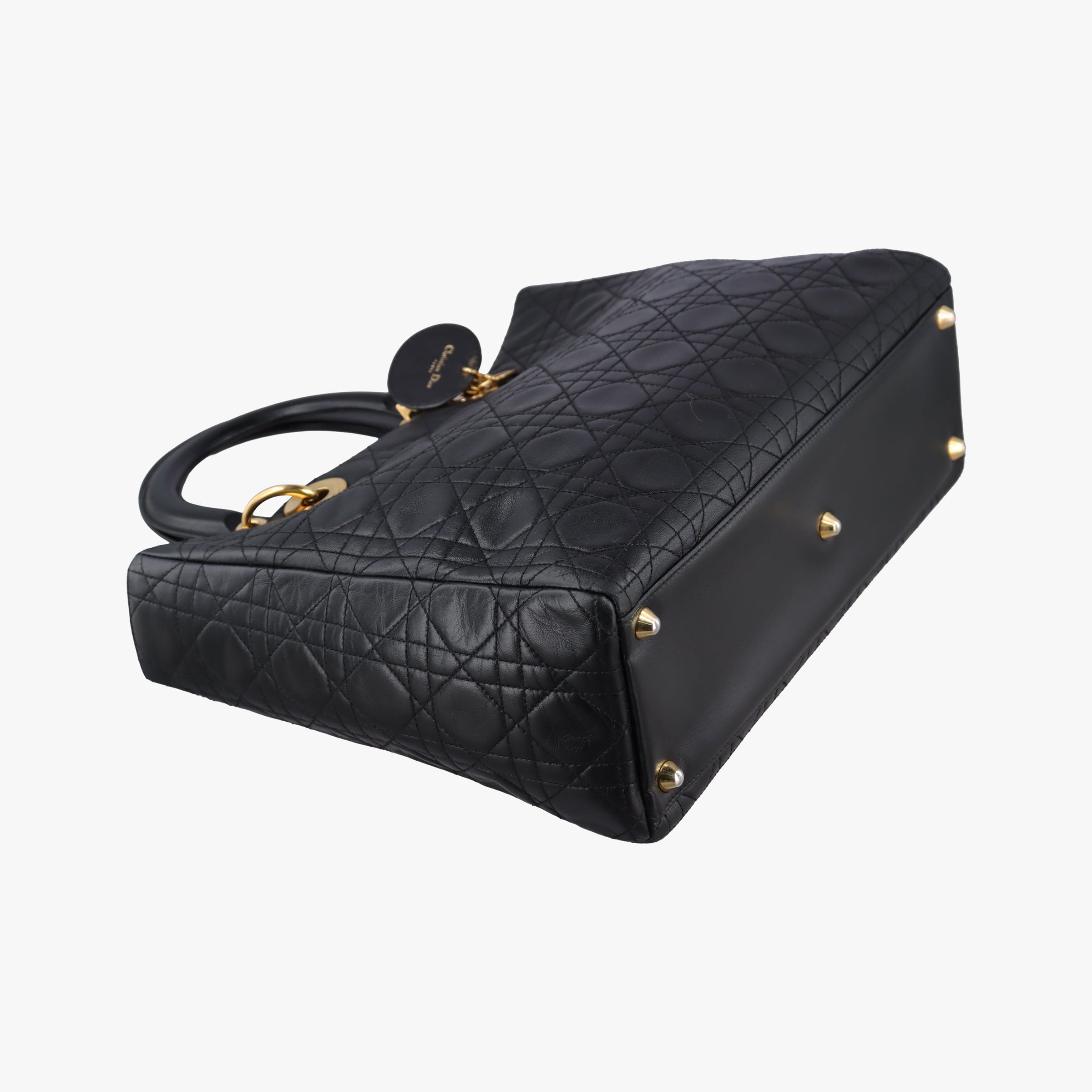 Pre-owned Christian Dior Lady Dior Black lambskin  handbag | stylenewstar