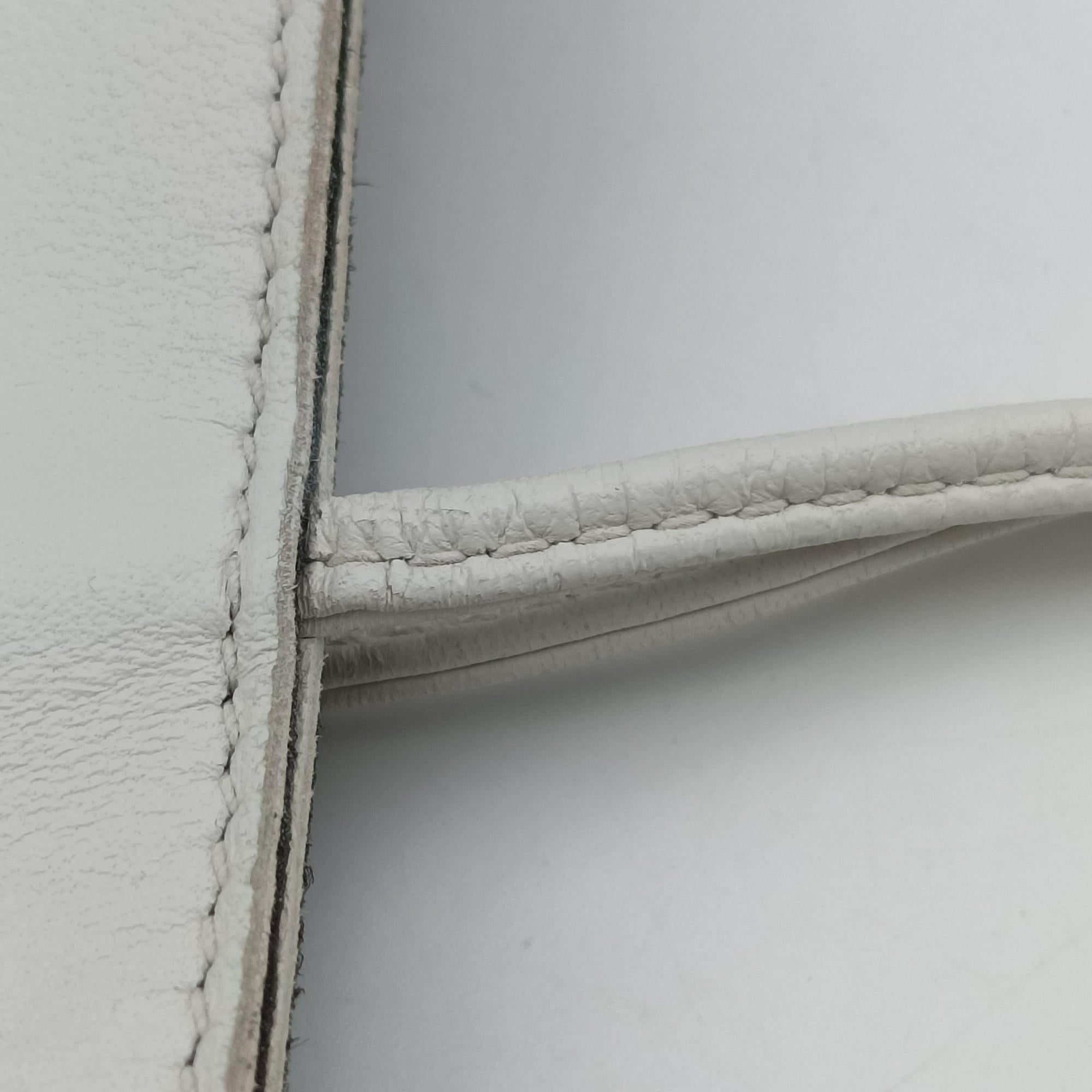 Pre-owned Bottega Veneta THE ARCO Tote White lambskin  handbag | stylenewstar