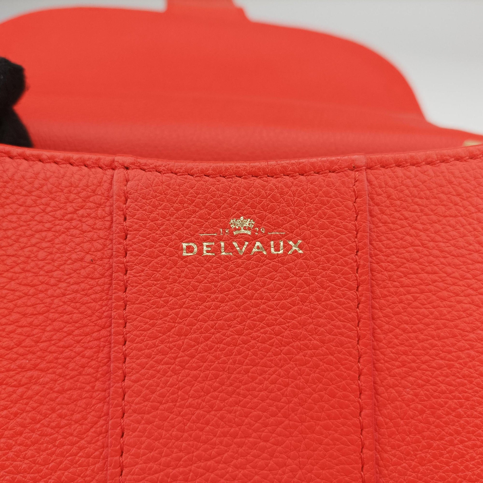 Secondhand Delvaux Brillant Mini Orange Leather  shoulderbag | stylenewstar