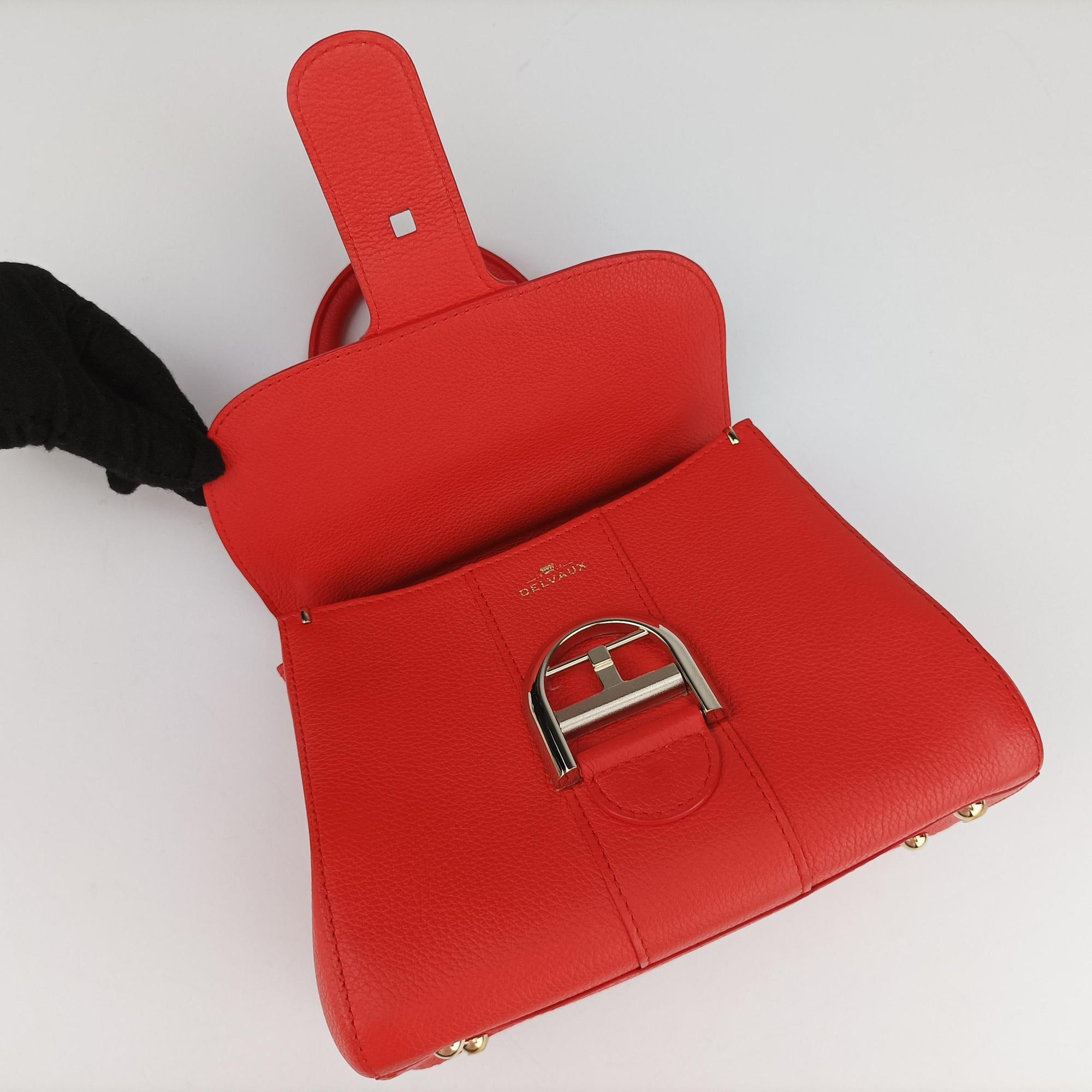 Secondhand Delvaux Brillant Mini Orange Leather  shoulderbag | stylenewstar