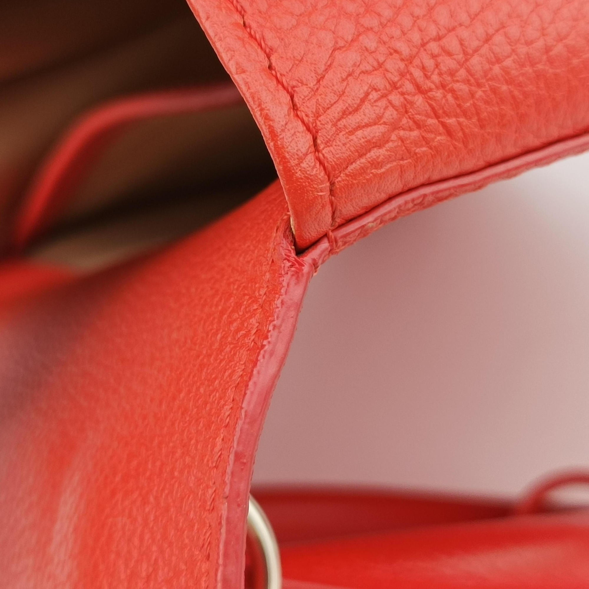 Secondhand Delvaux Brillant Mini Orange Leather  shoulderbag | stylenewstar