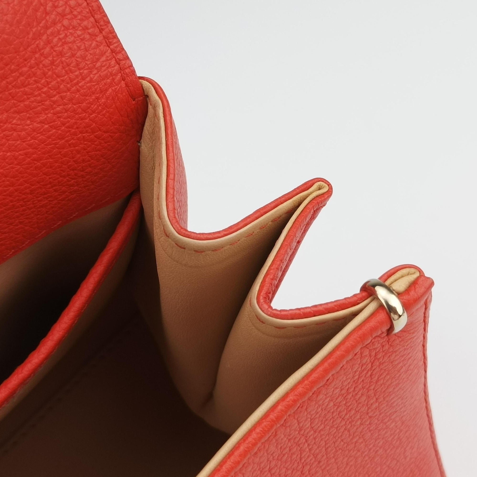 Secondhand Delvaux Brillant Mini Orange Leather  shoulderbag | stylenewstar