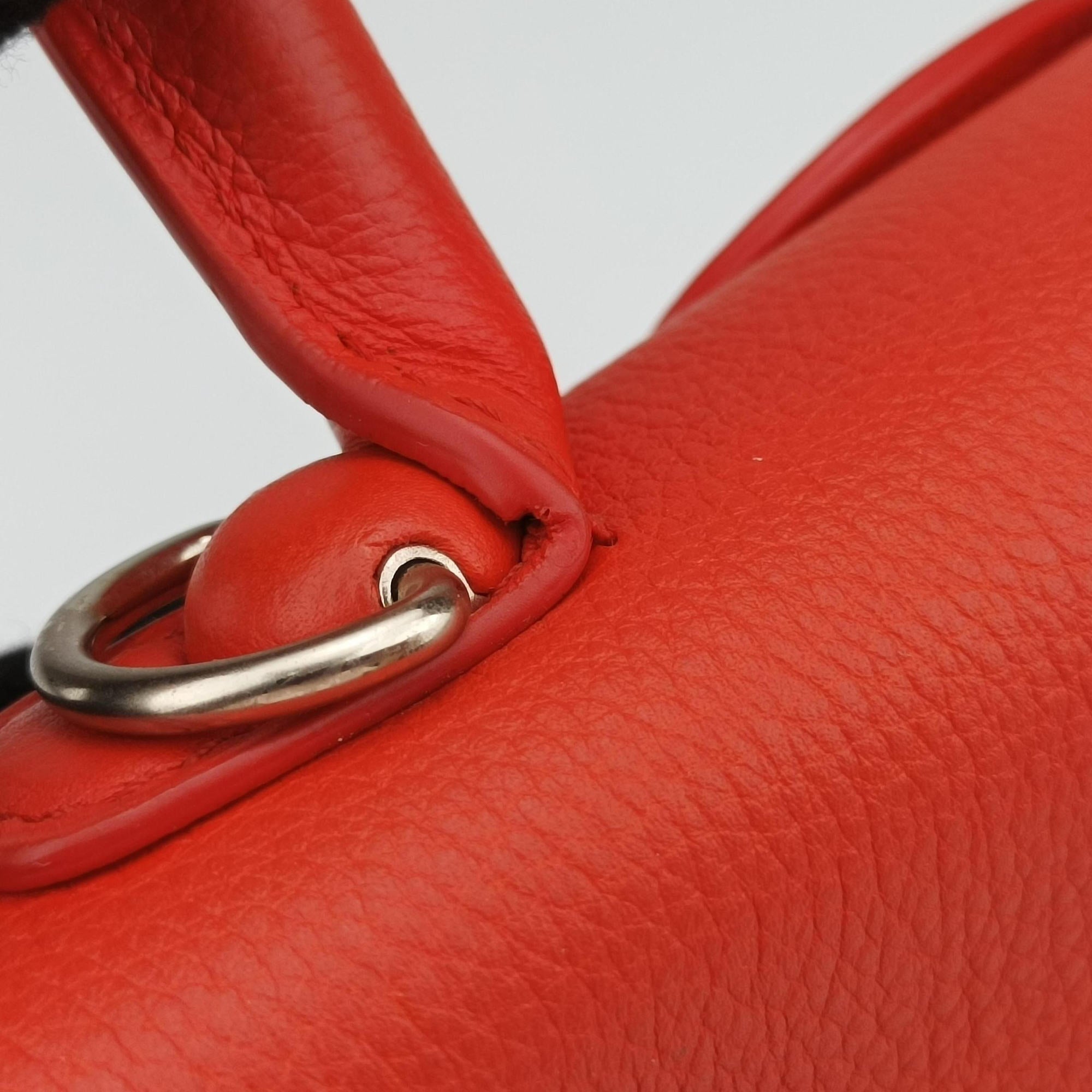 Secondhand Delvaux Brillant Mini Orange Leather  shoulderbag | stylenewstar