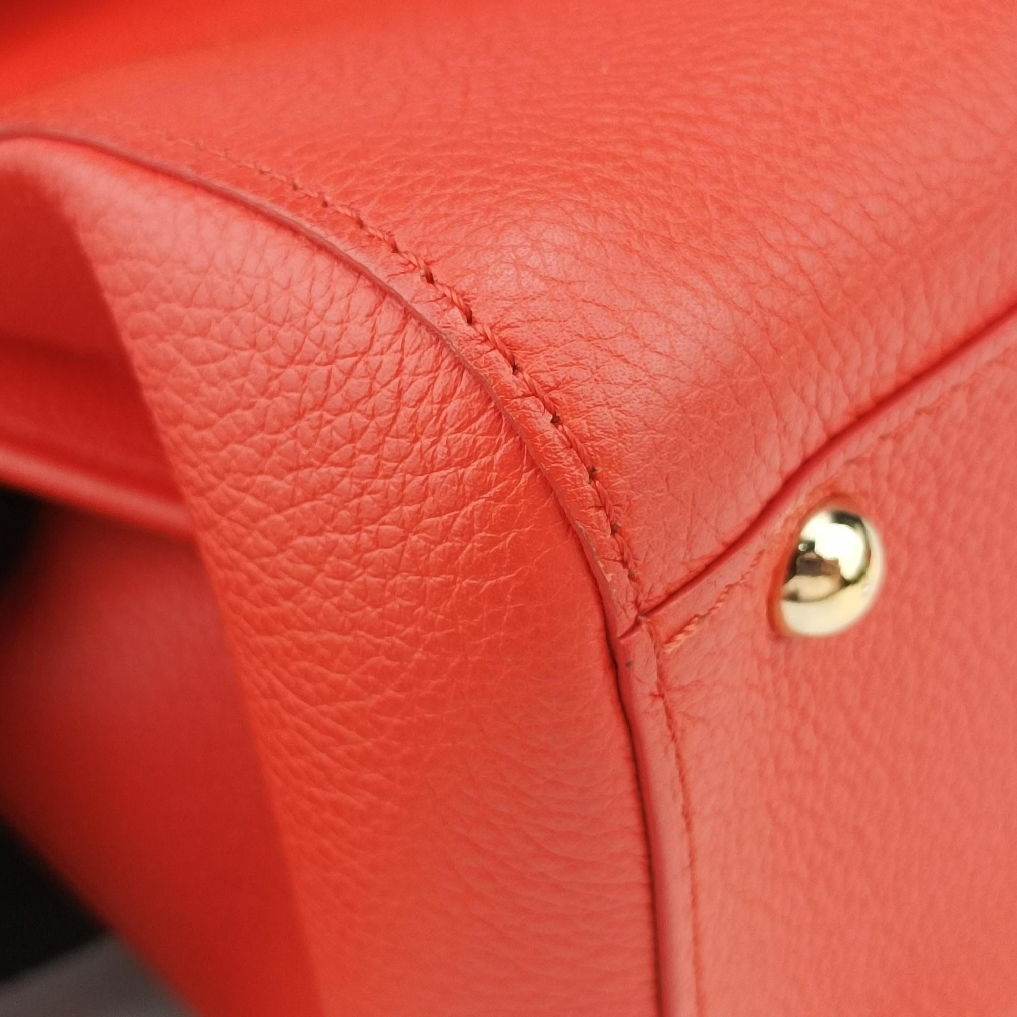 Secondhand Delvaux Brillant Mini Orange Leather  shoulderbag | stylenewstar