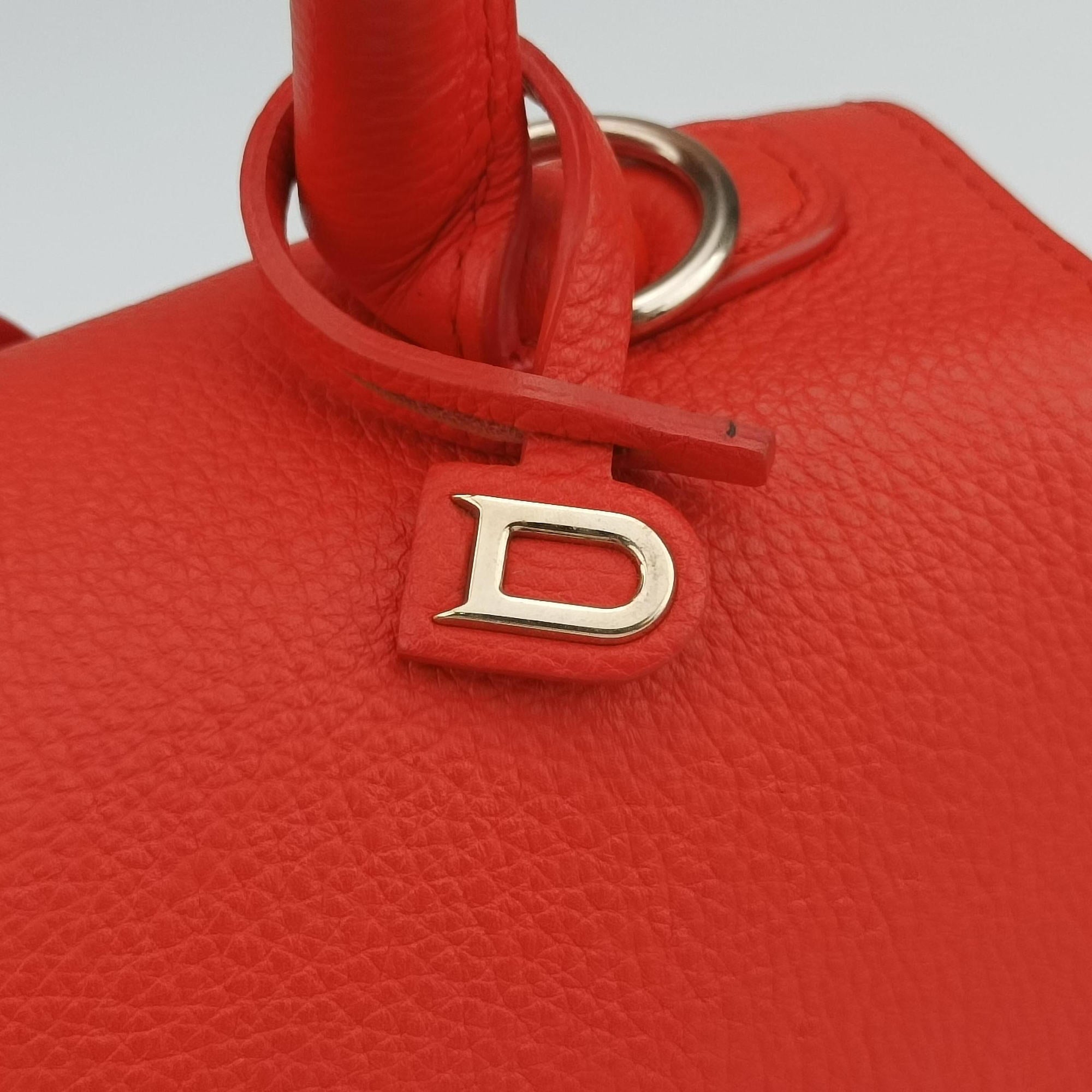 Secondhand Delvaux Brillant Mini Orange Leather  shoulderbag | stylenewstar