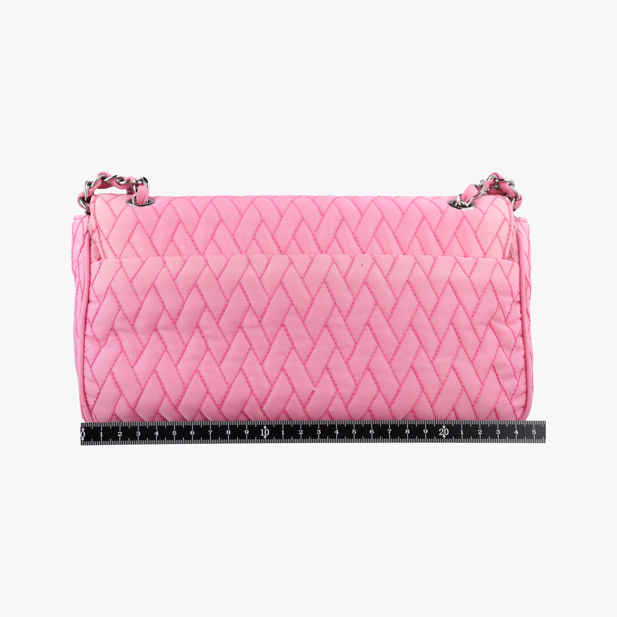 Pre-owned Prada Tessuto Impunture Push Lock Opale nylon 1BD038 shoulderbag | stylenewstar