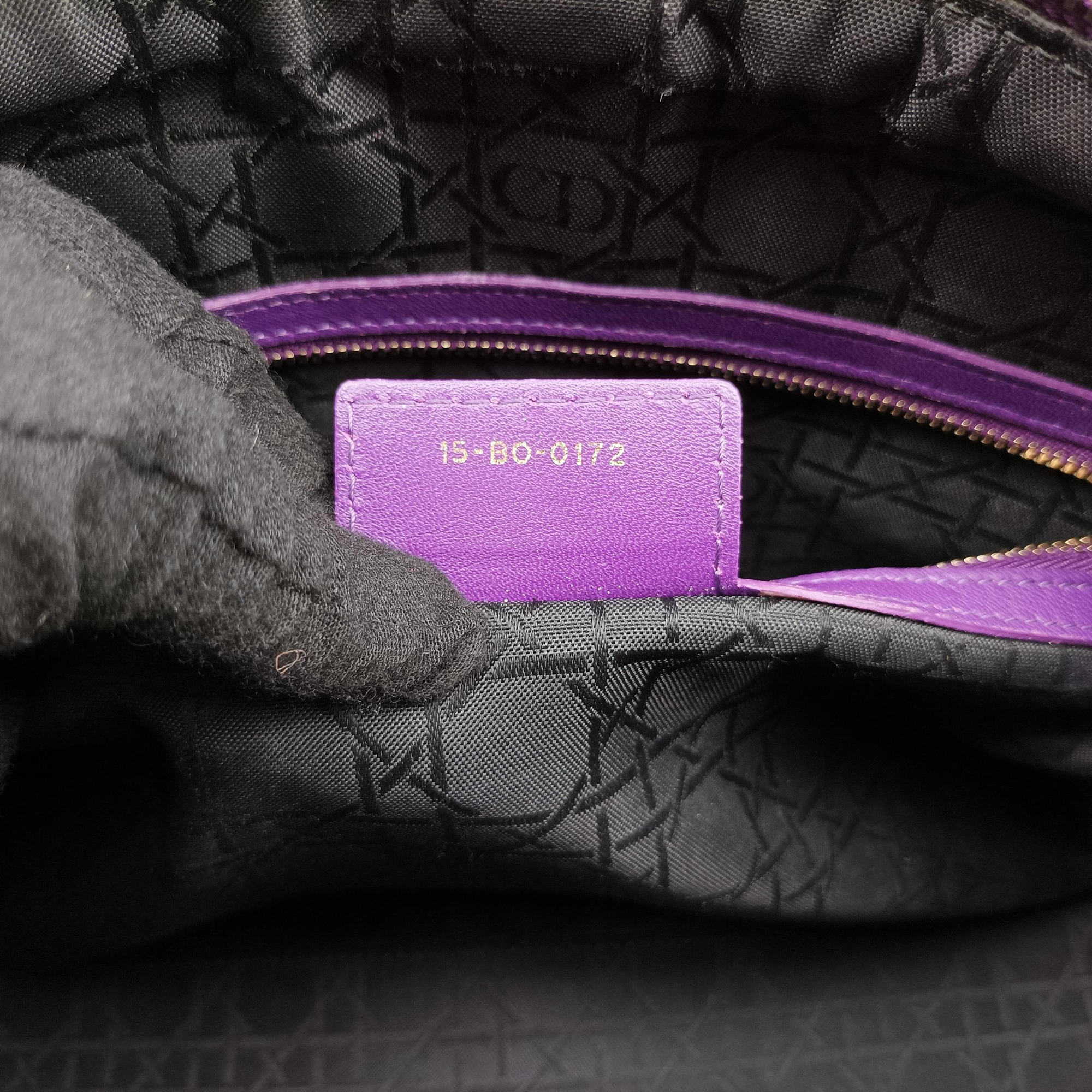 Secondhand Christian Dior Lady Dior Purple lambskin  handbag | stylenewstar