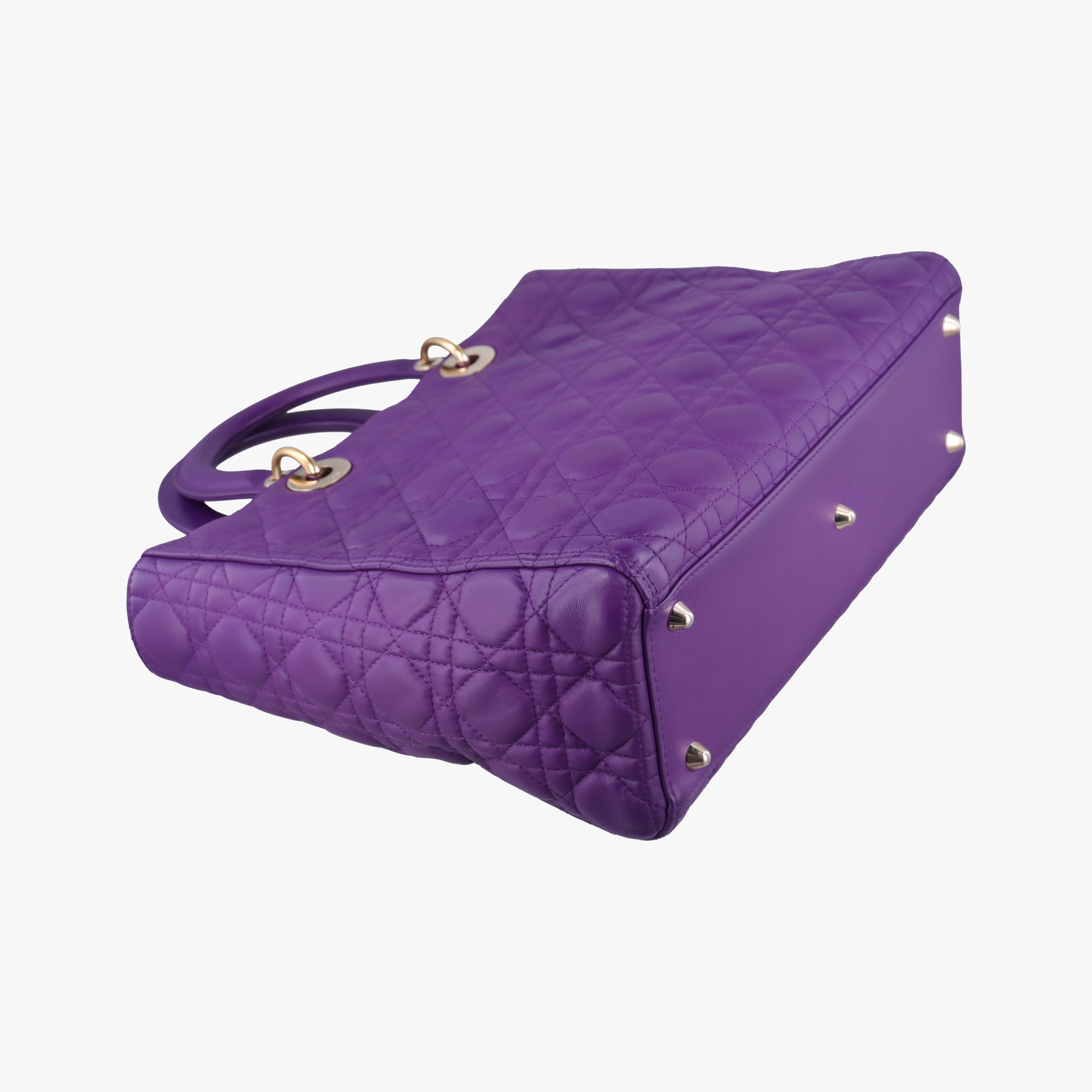 Secondhand Christian Dior Lady Dior Purple lambskin  handbag | stylenewstar