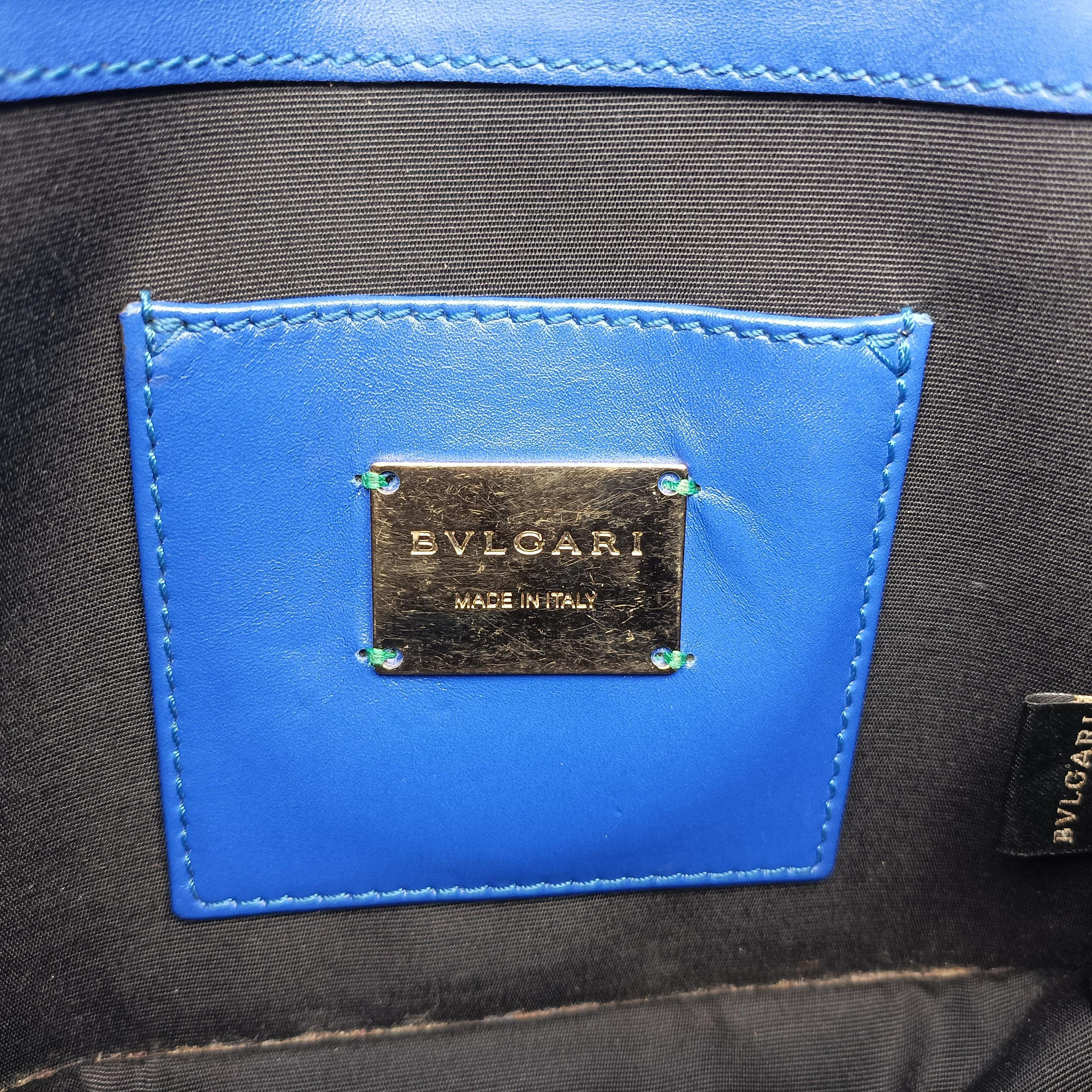 Vintage Bvlgari SERPENTI FOREVER Blue Galuchat Skin×Leather  shoulderbag | stylenewstar