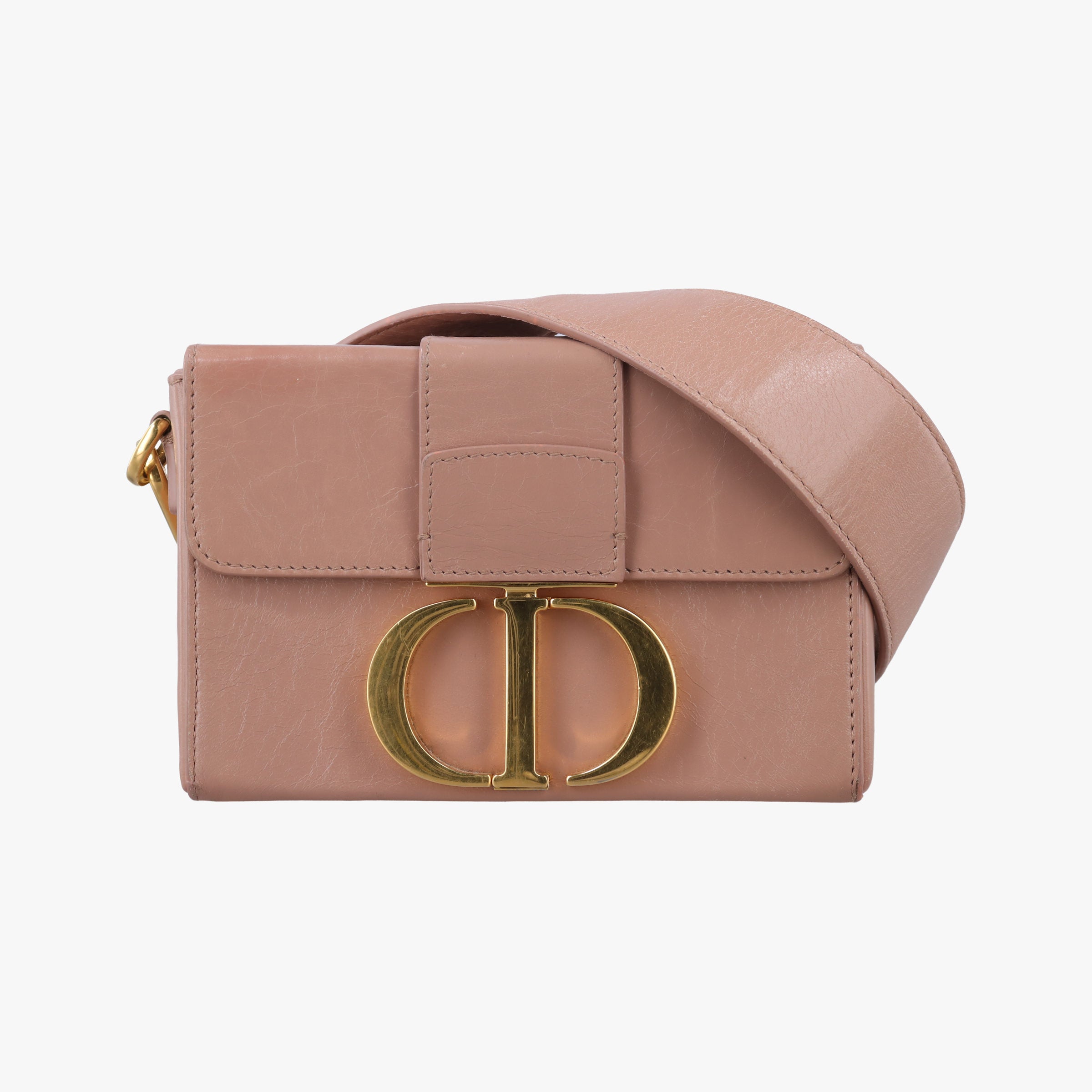 Pre-owned Christian Dior 30 MONTAIGNE Pink Leather  shoulderbag | stylenewstar