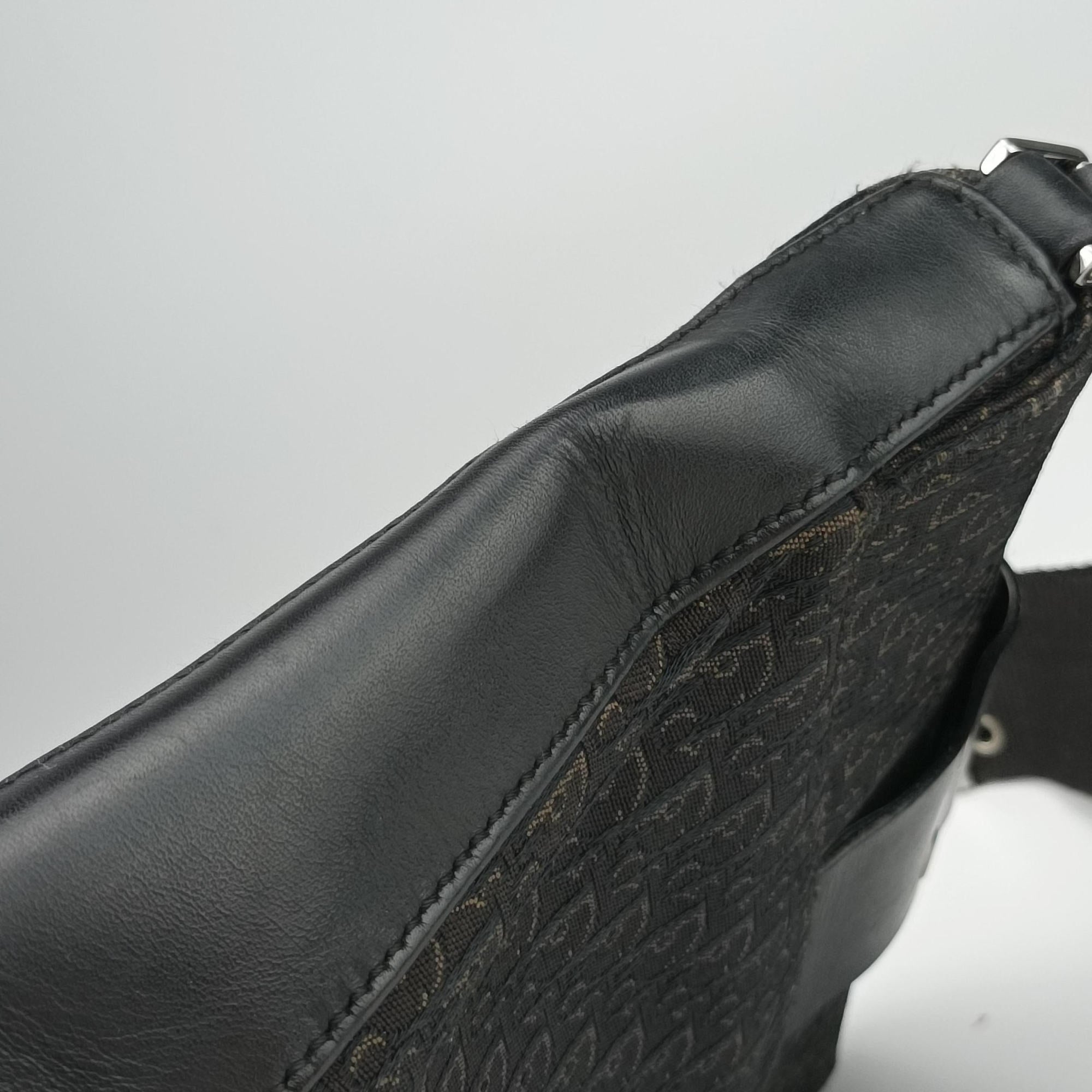 Pre-owned Christian Dior Street Chic Black canvasxleather  shoulderbag | stylenewstar