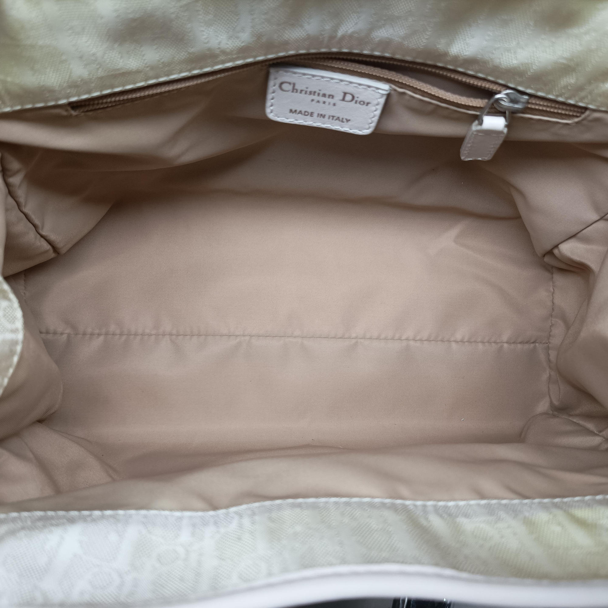 Pre-owned Christian Dior Lovely Beige Canvas × Leather  handbag | stylenewstar