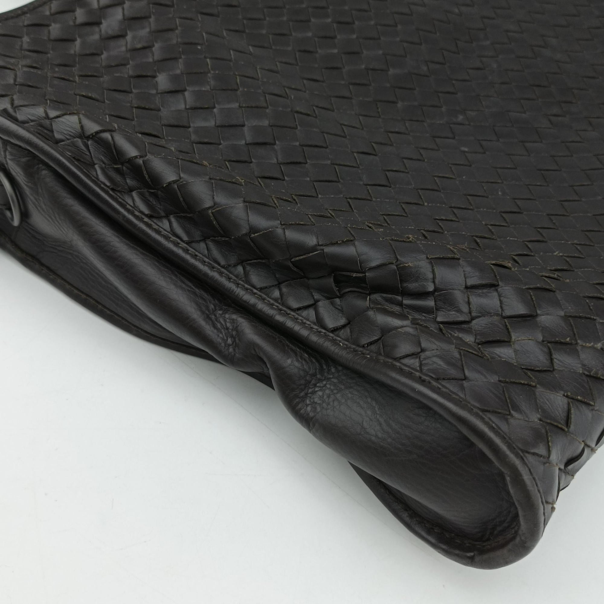 Pre-owned Bottega Veneta Intrecciato Brown lambskin  handbag | stylenewstar