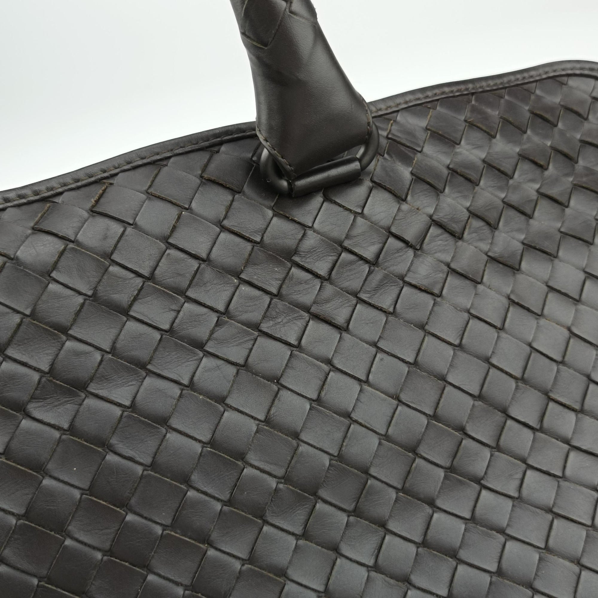 Pre-owned Bottega Veneta Intrecciato Brown lambskin  handbag | stylenewstar
