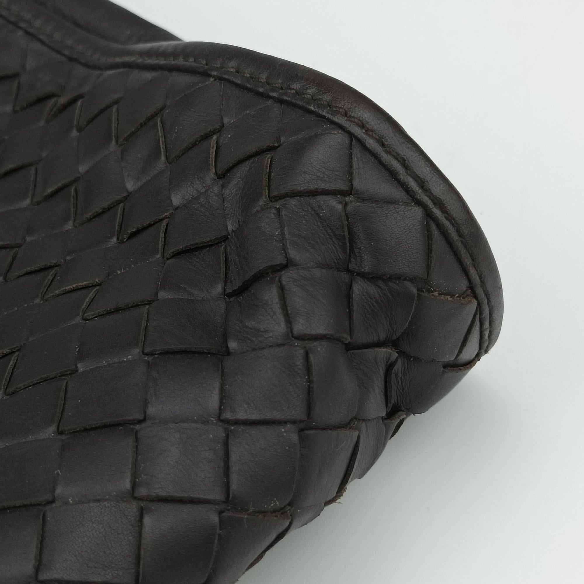 Pre-owned Bottega Veneta Intrecciato Brown lambskin  handbag | stylenewstar