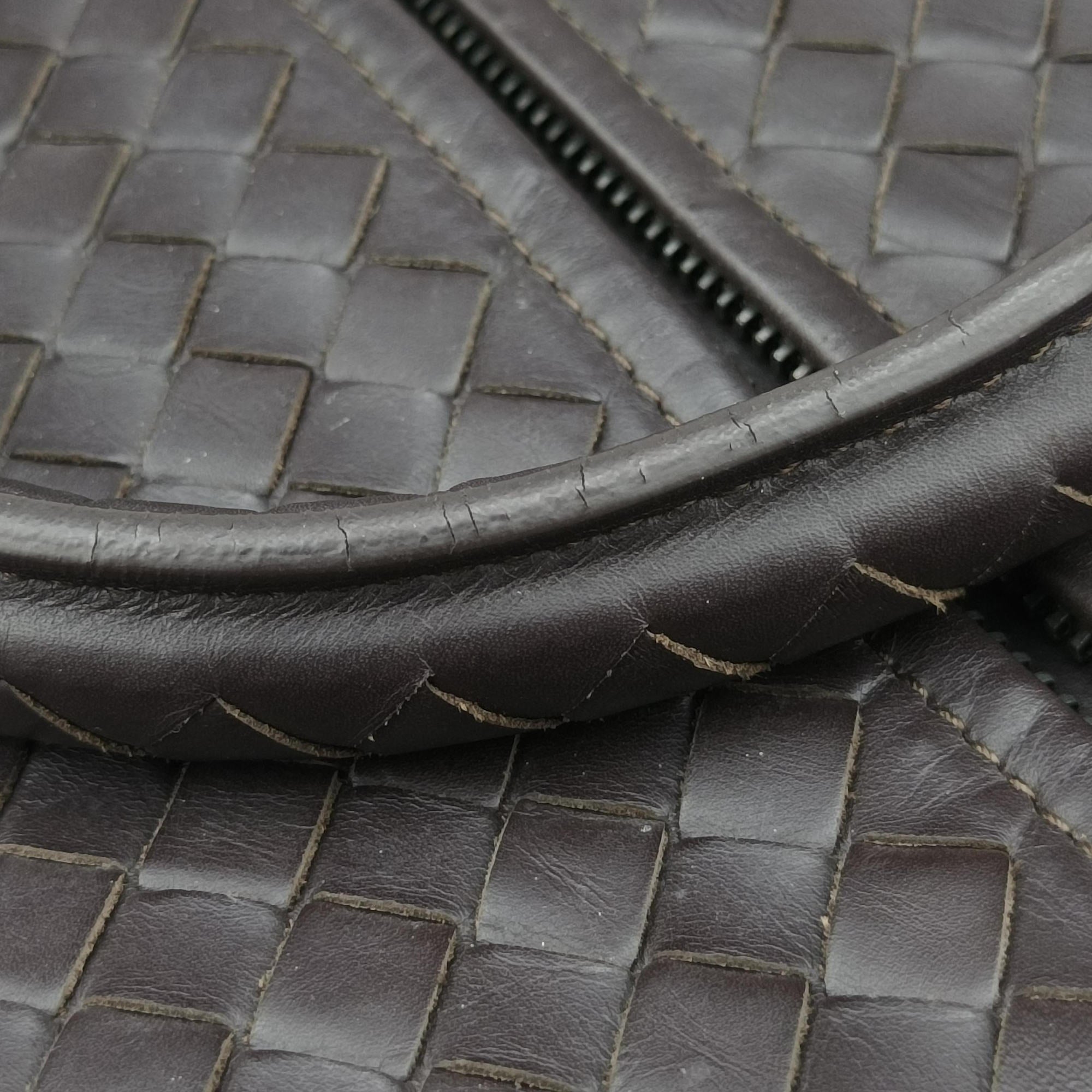 Pre-owned Bottega Veneta Intrecciato Brown lambskin  handbag | stylenewstar
