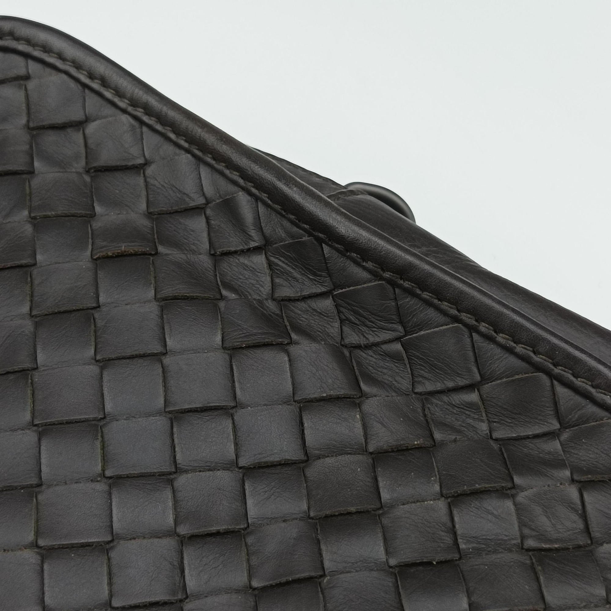 Pre-owned Bottega Veneta Intrecciato Brown lambskin  handbag | stylenewstar