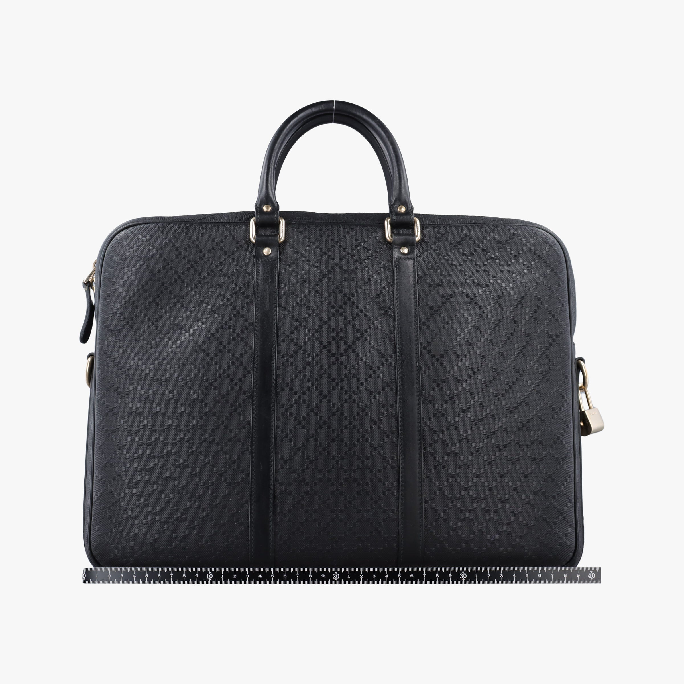 Pre-owned Gucci Diamante Black Leather 208463 handbag | stylenewstar