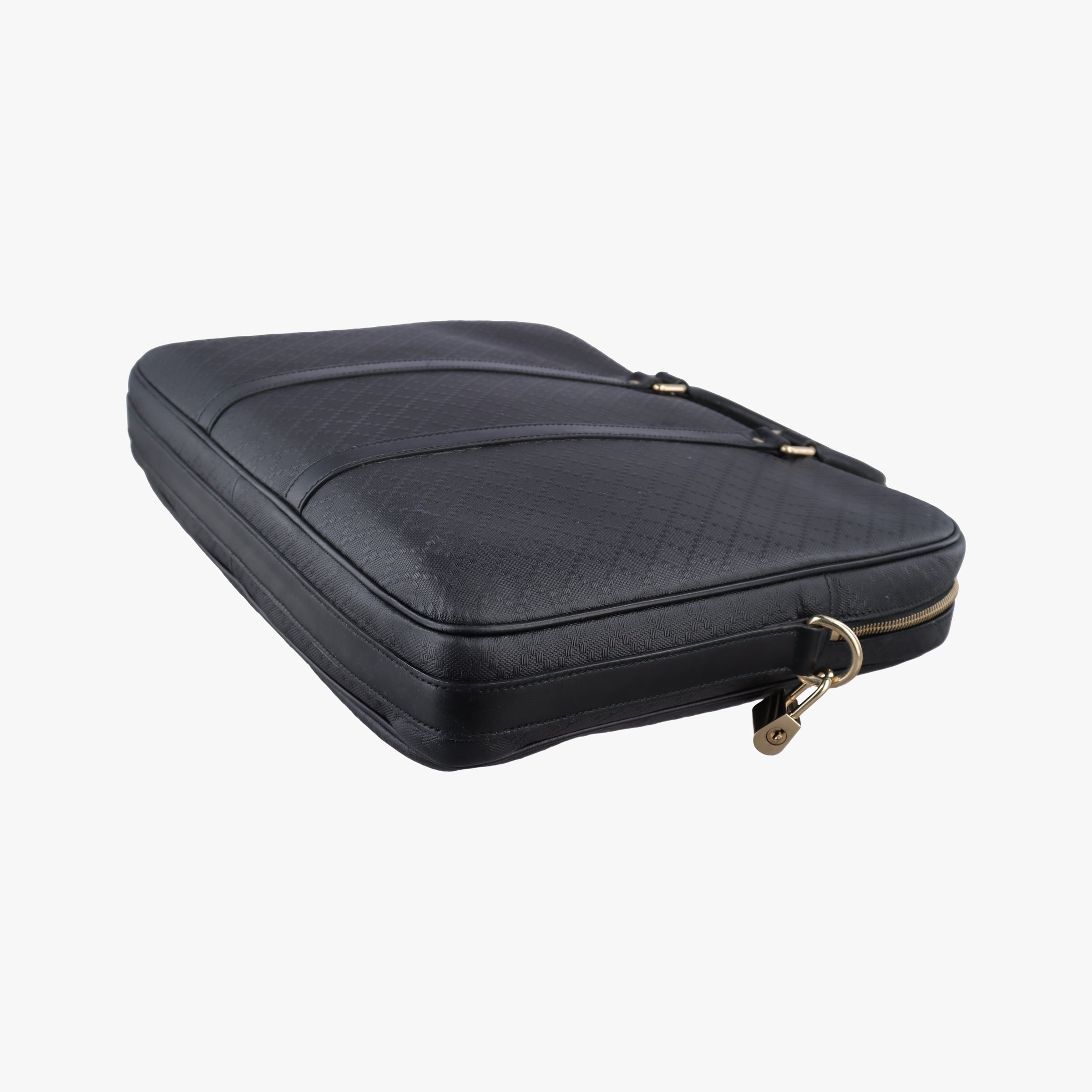 Pre-owned Gucci Diamante Black Leather 208463 handbag | stylenewstar