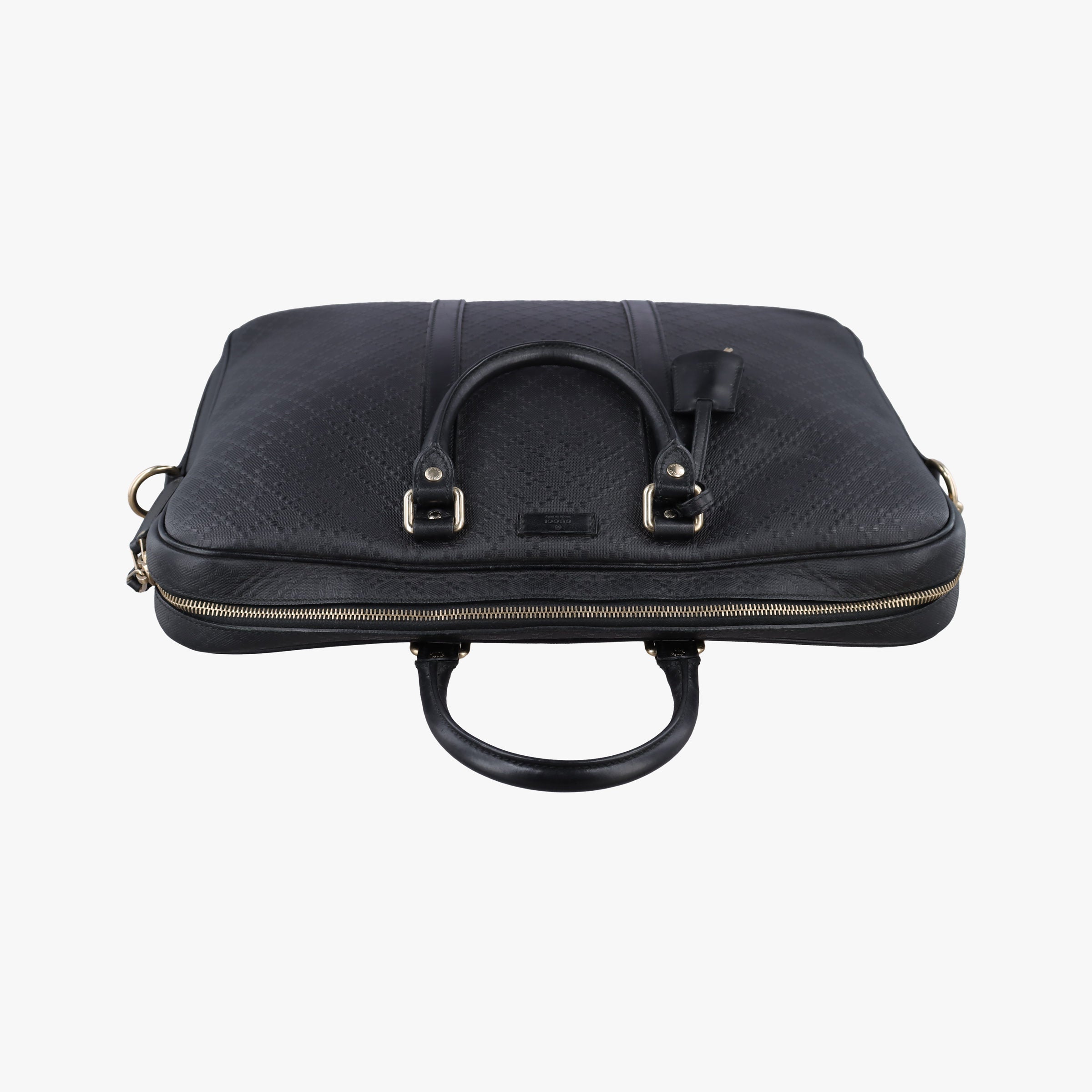 Pre-owned Gucci Diamante Black Leather 208463 handbag | stylenewstar