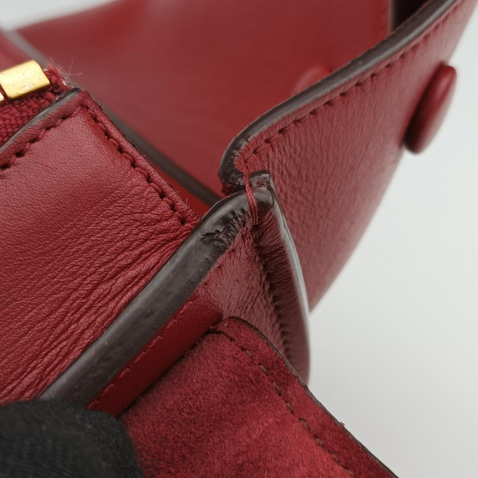 Pre-owned Celine Trapeze Red Leather  shoulderbag | stylenewstar