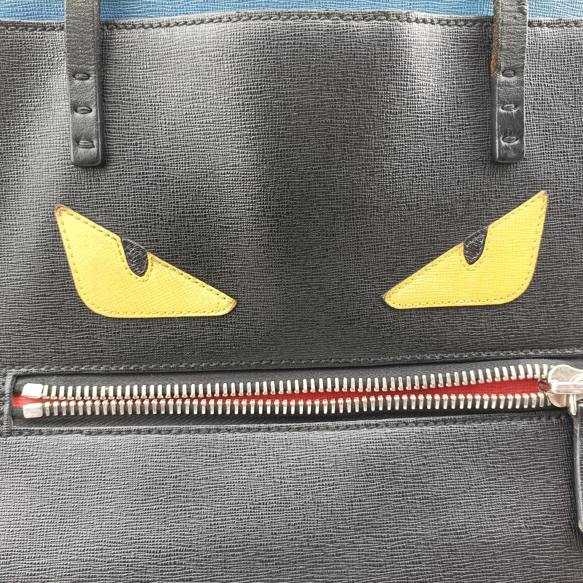 Vintage Fendi Hollow Tote Black Leather 8BH185 shoulderbag | stylenewstar