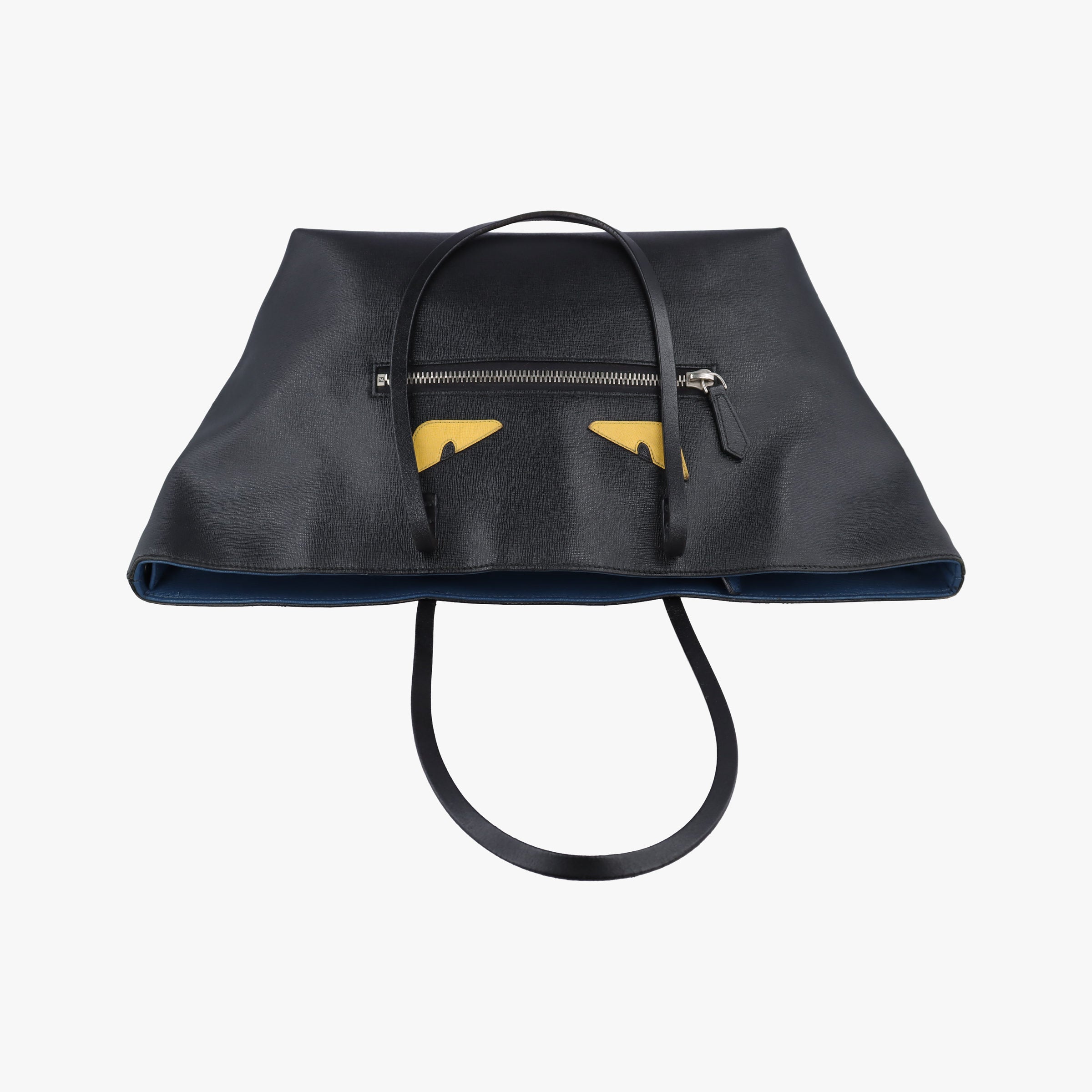Vintage Fendi Hollow Tote Black Leather 8BH185 shoulderbag | stylenewstar