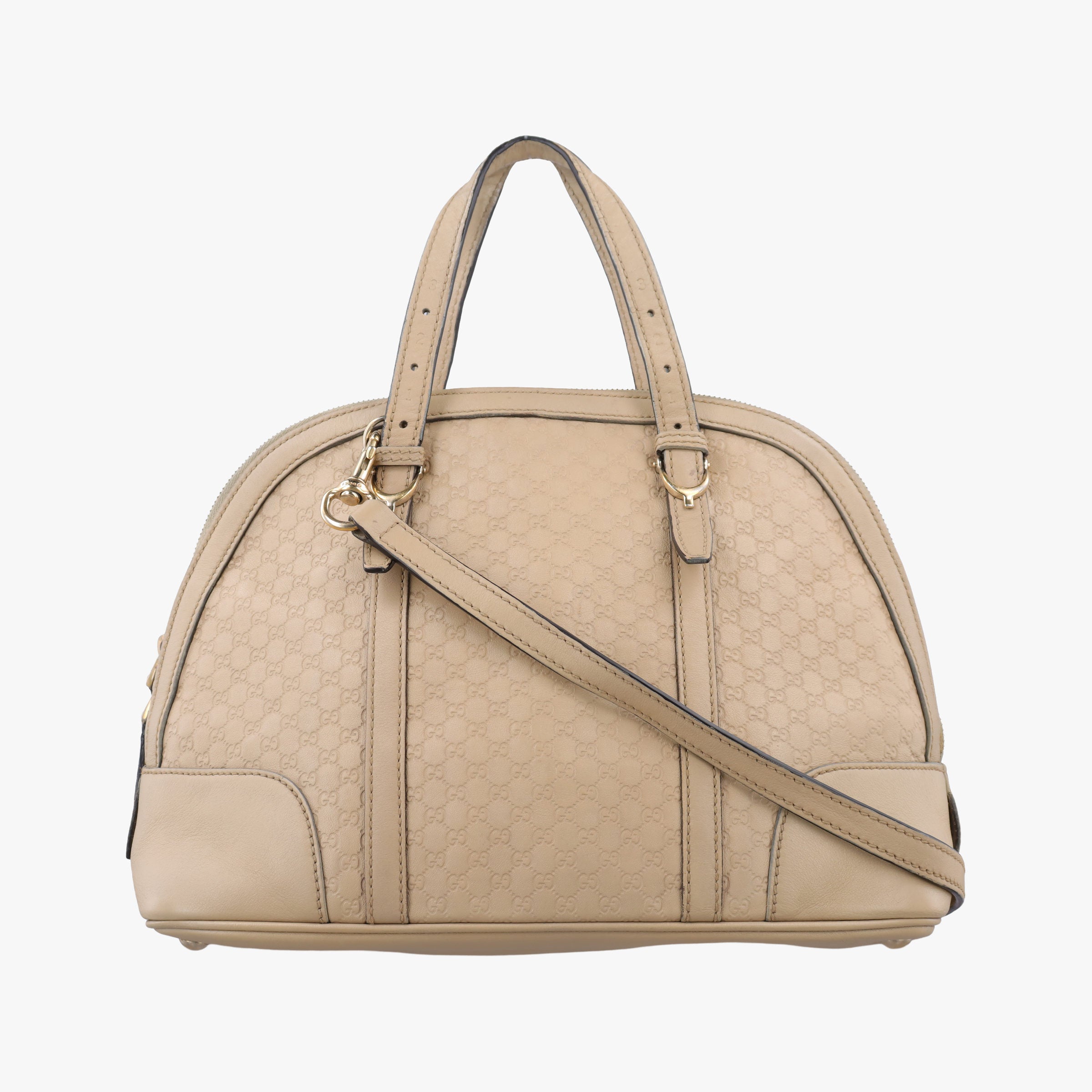 Pre-owned Gucci Microguccissima Beige Leather 309617 shoulderbag | stylenewstar