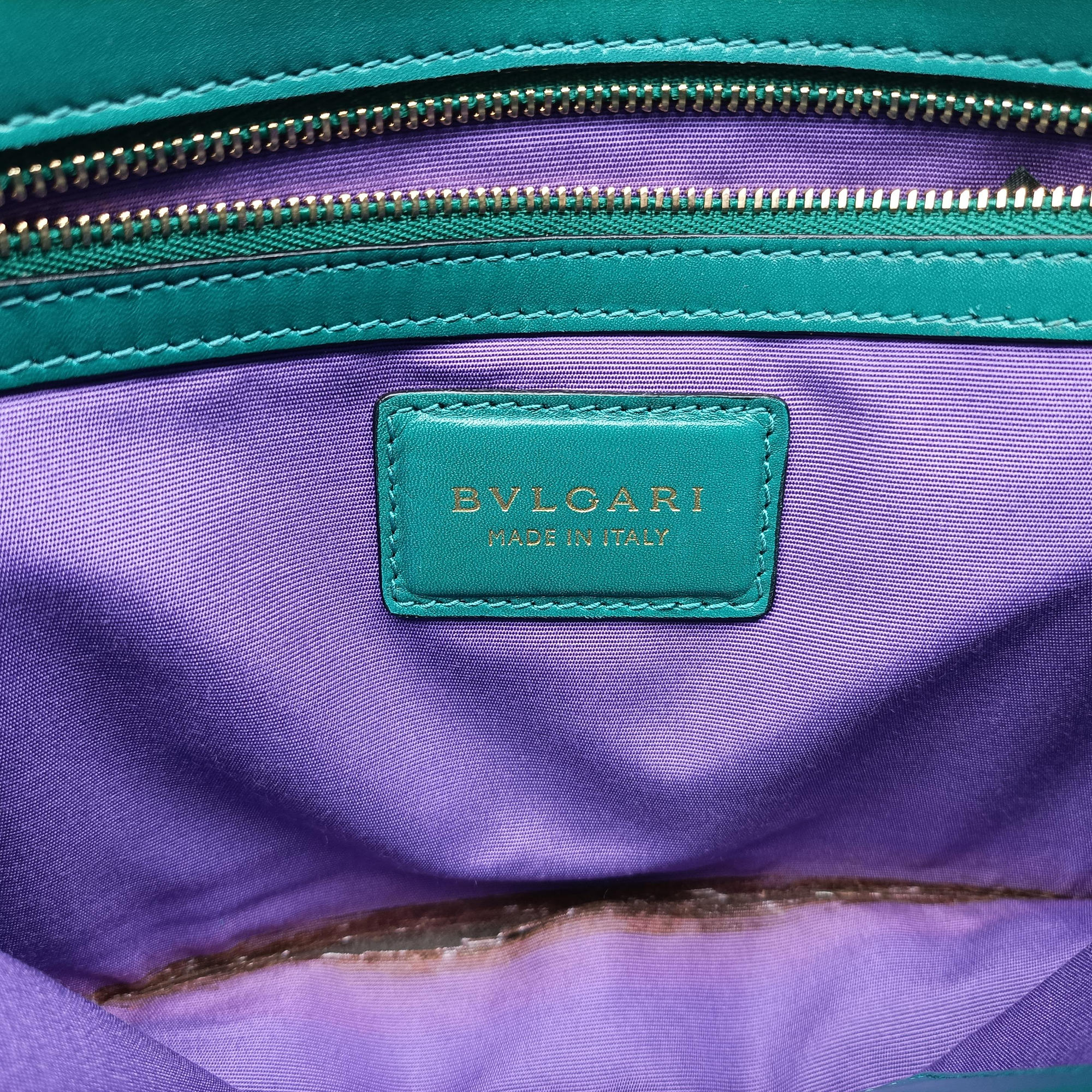 Pre-owned Bvlgari SERPENTI FOREVER Green leather  shoulderbag | stylenewstar