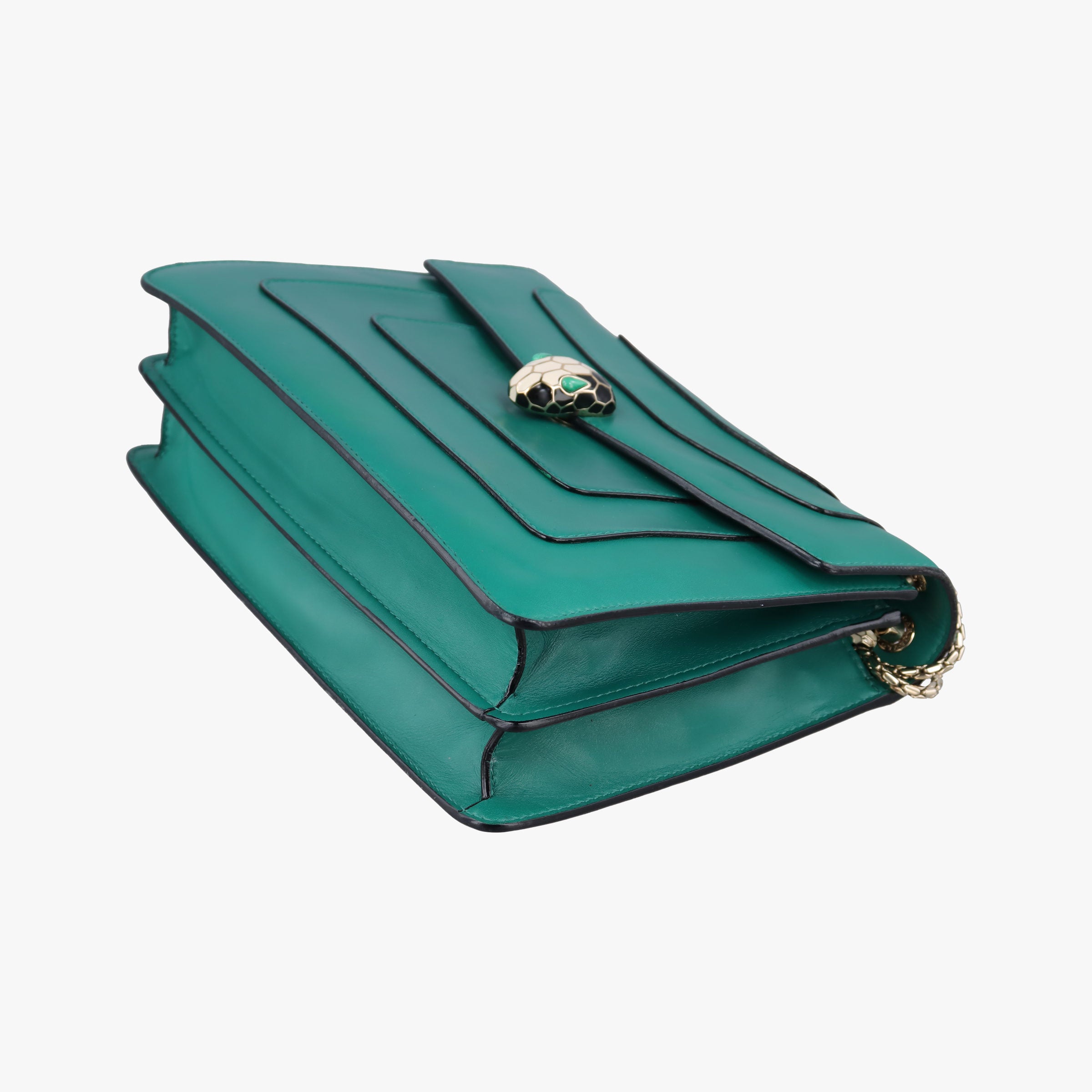 Pre-owned Bvlgari SERPENTI FOREVER Green leather  shoulderbag | stylenewstar