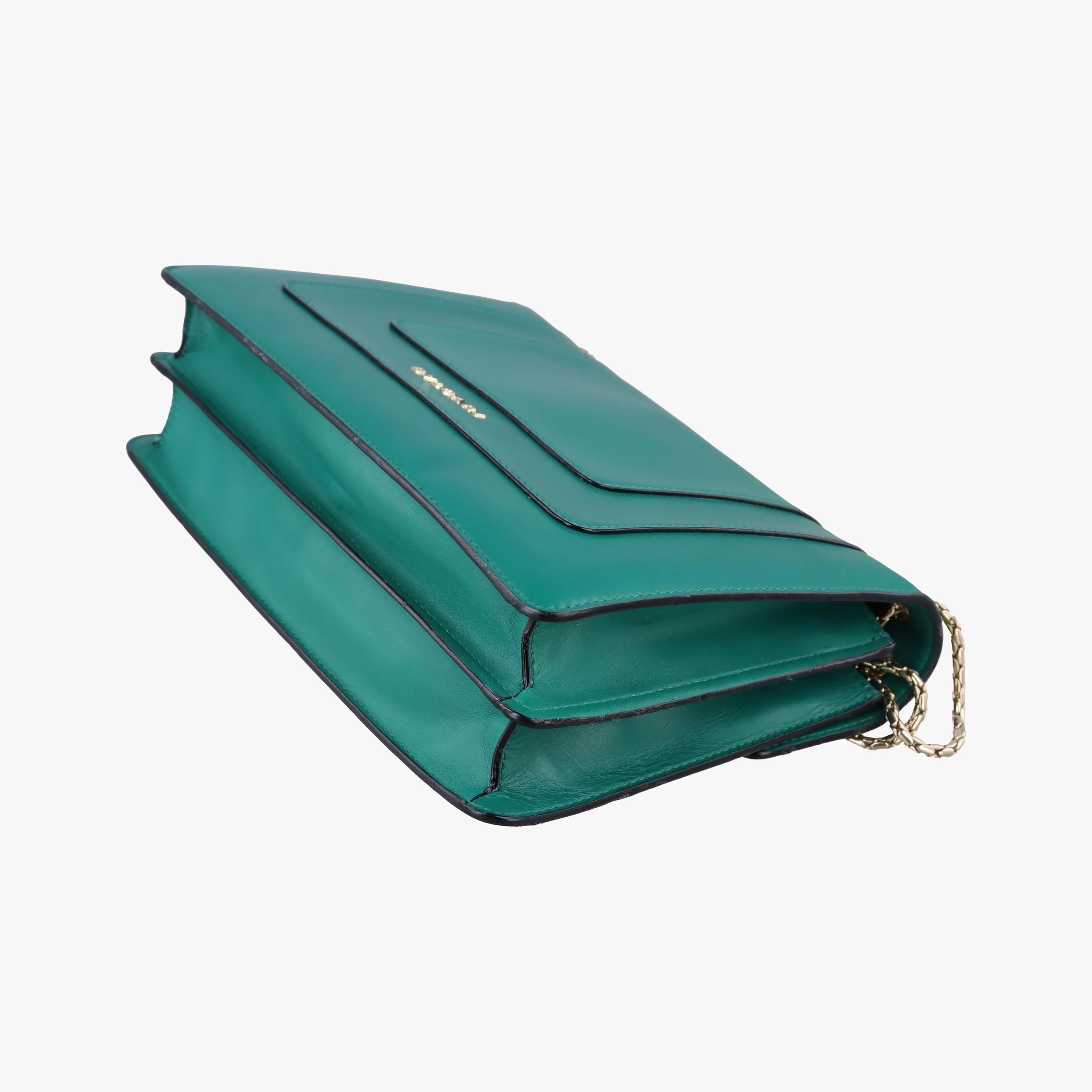 Pre-owned Bvlgari SERPENTI FOREVER Green leather  shoulderbag | stylenewstar