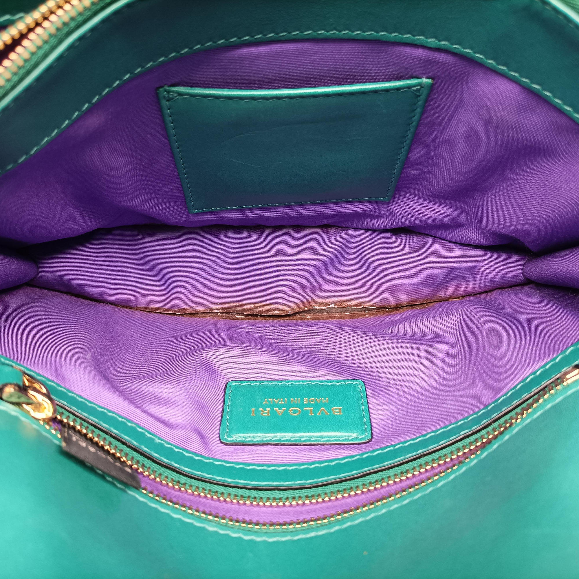 Pre-owned Bvlgari SERPENTI FOREVER Green leather  shoulderbag | stylenewstar