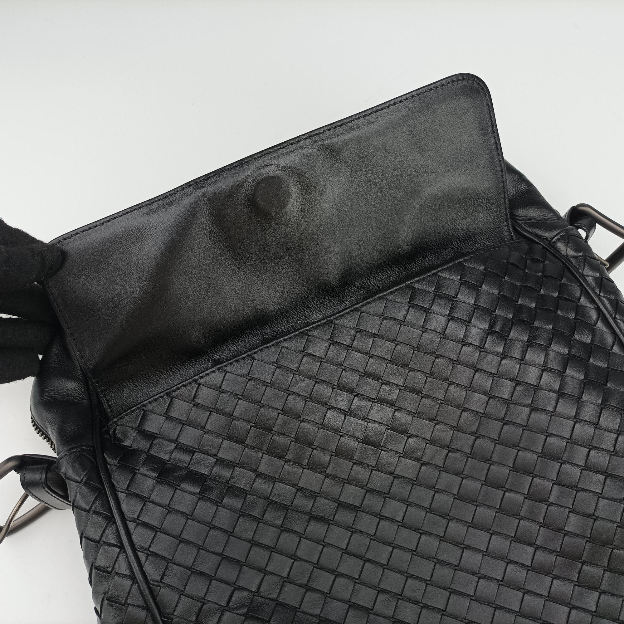 Vintage Bottega Veneta Intrecciato Black lambskin  shoulderbag | stylenewstar