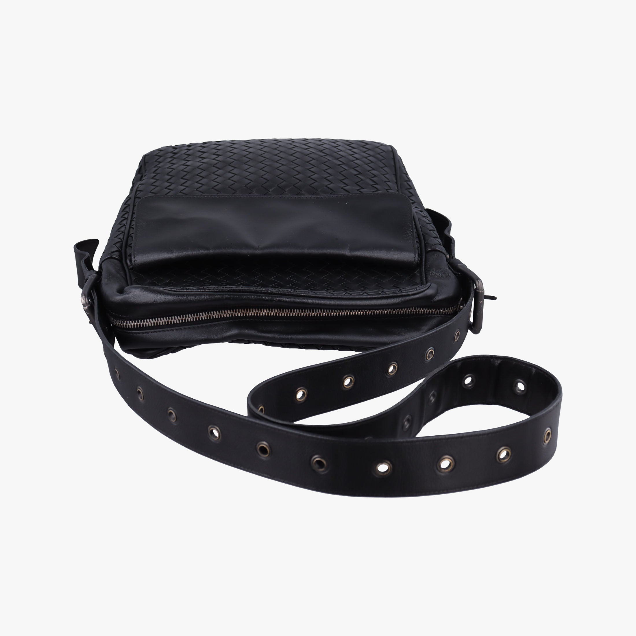 Vintage Bottega Veneta Intrecciato Black lambskin  shoulderbag | stylenewstar