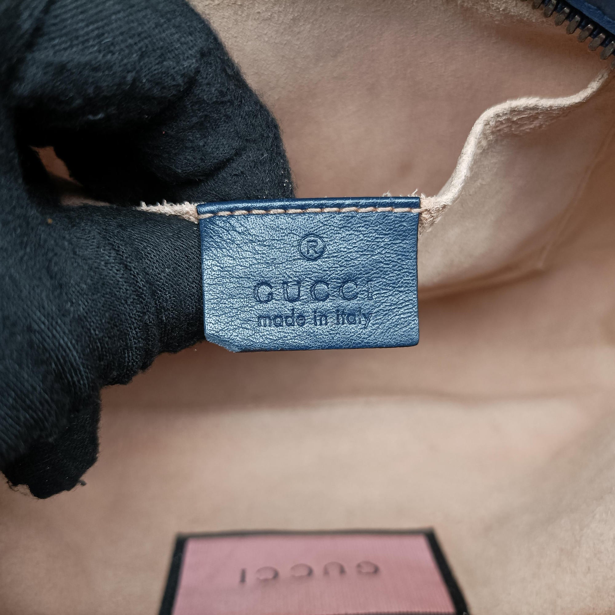 Secondhand Gucci GG Marmont Blue Leather 447632 shoulderbag | stylenewstar