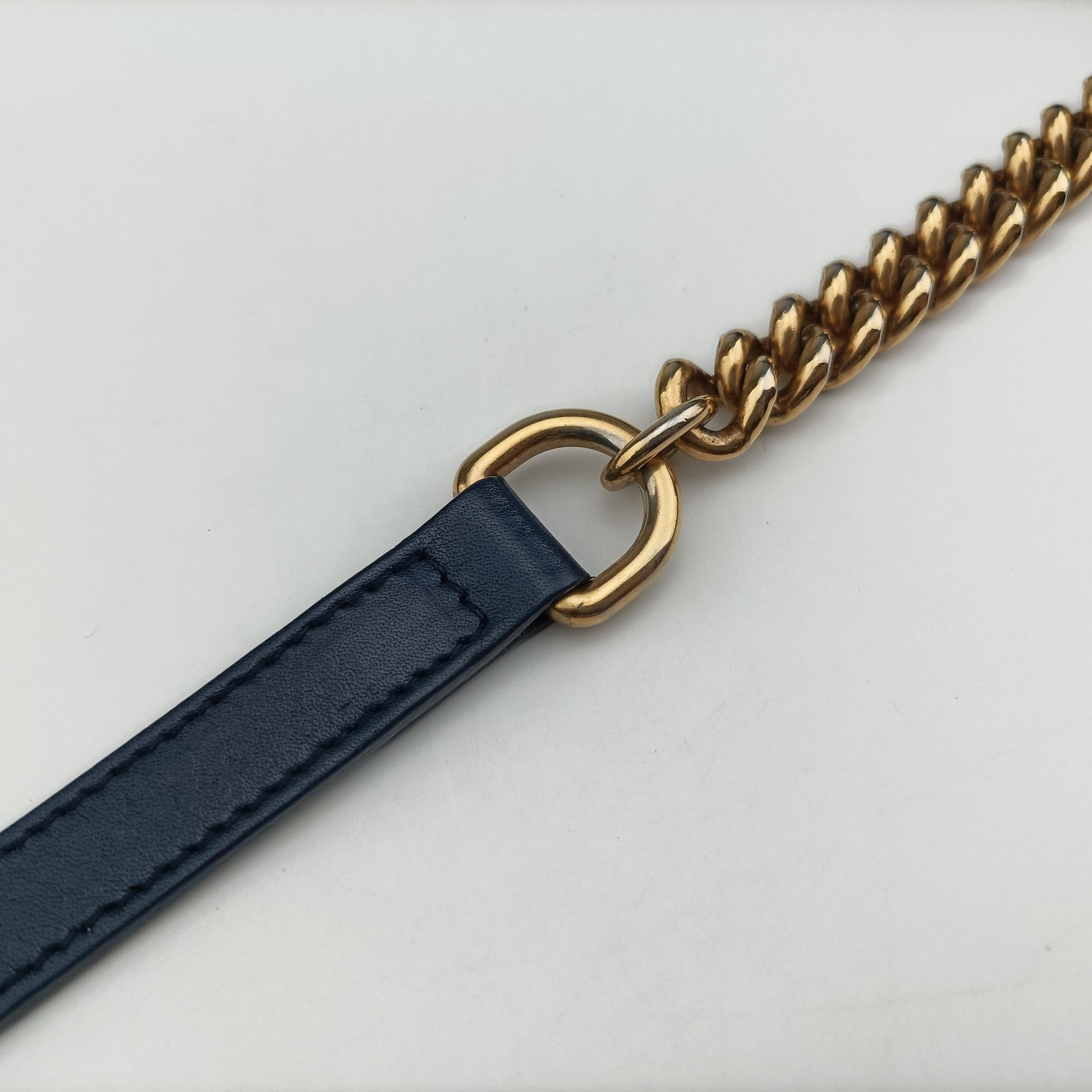 Secondhand Gucci GG Marmont Blue Leather 447632 shoulderbag | stylenewstar