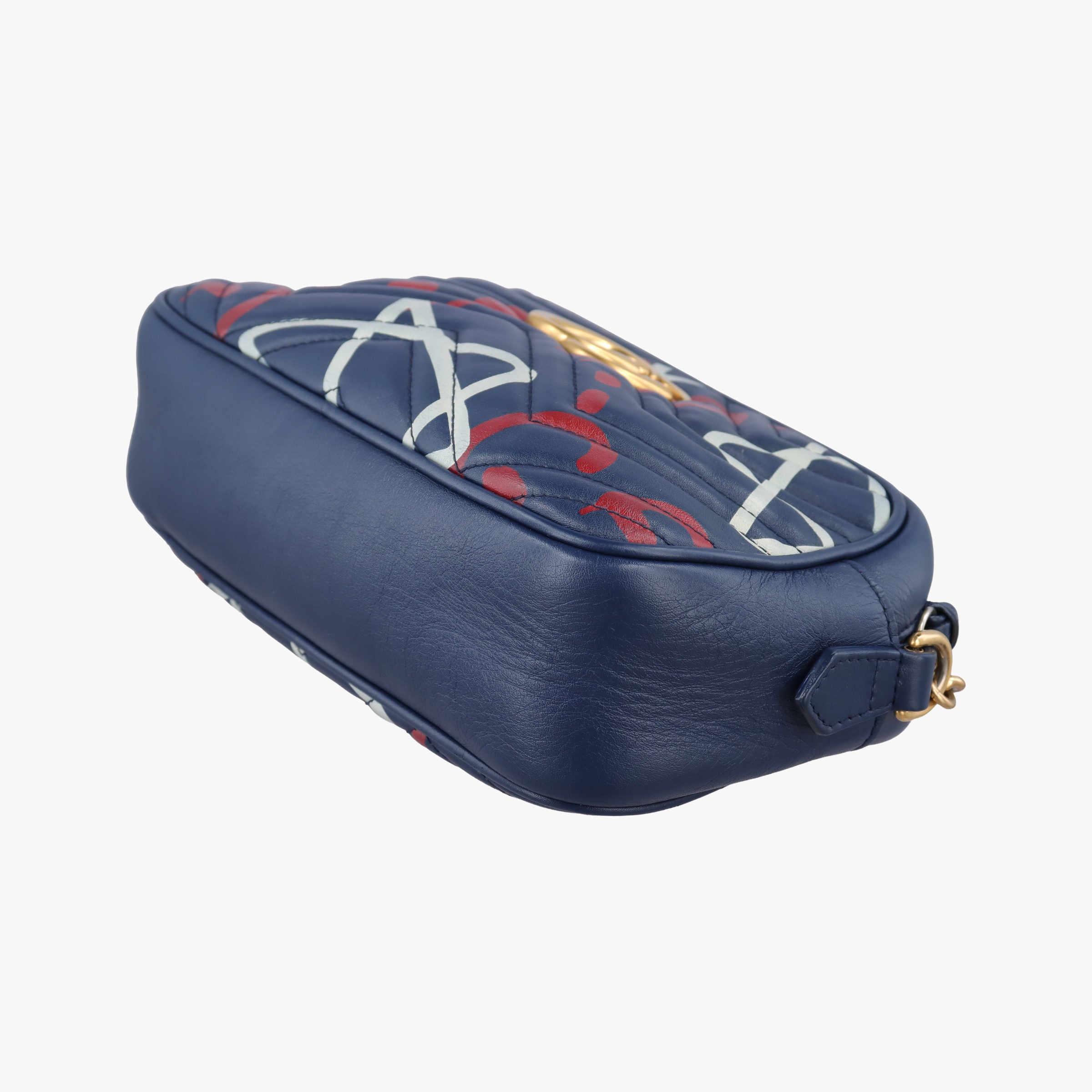 Secondhand Gucci GG Marmont Blue Leather 447632 shoulderbag | stylenewstar
