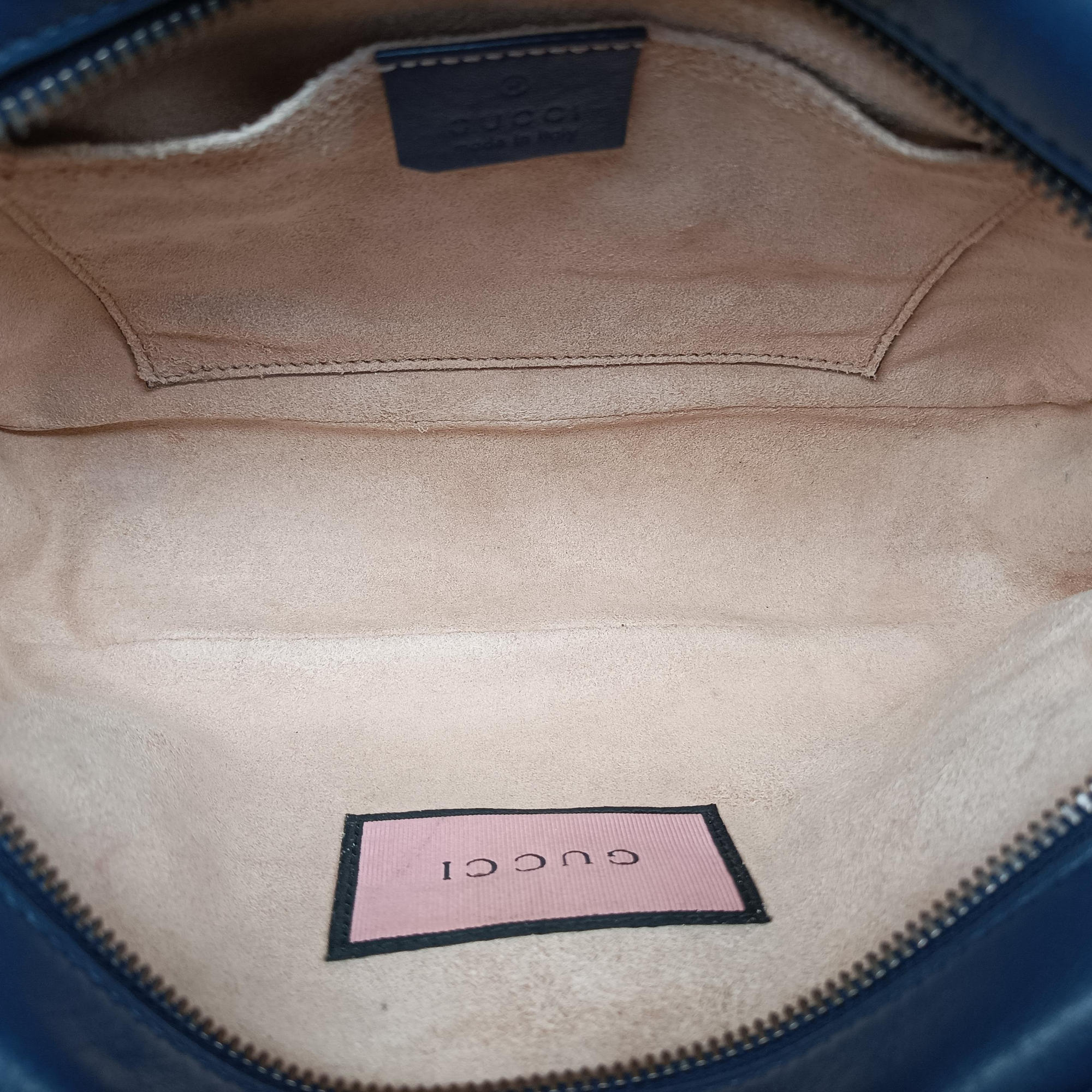 Secondhand Gucci GG Marmont Blue Leather 447632 shoulderbag | stylenewstar
