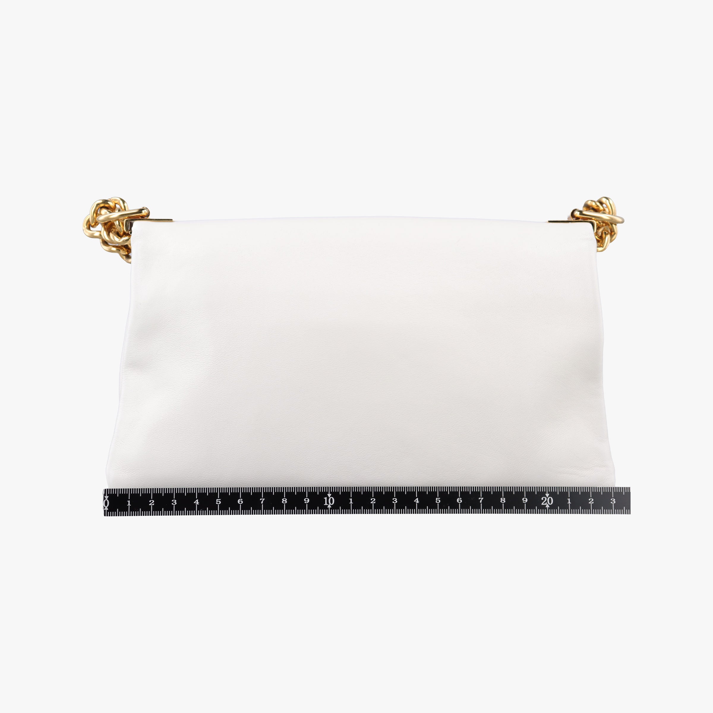 Pre-owned VERSACE Palazzo Medusa White leather  shoulderbag | stylenewstar