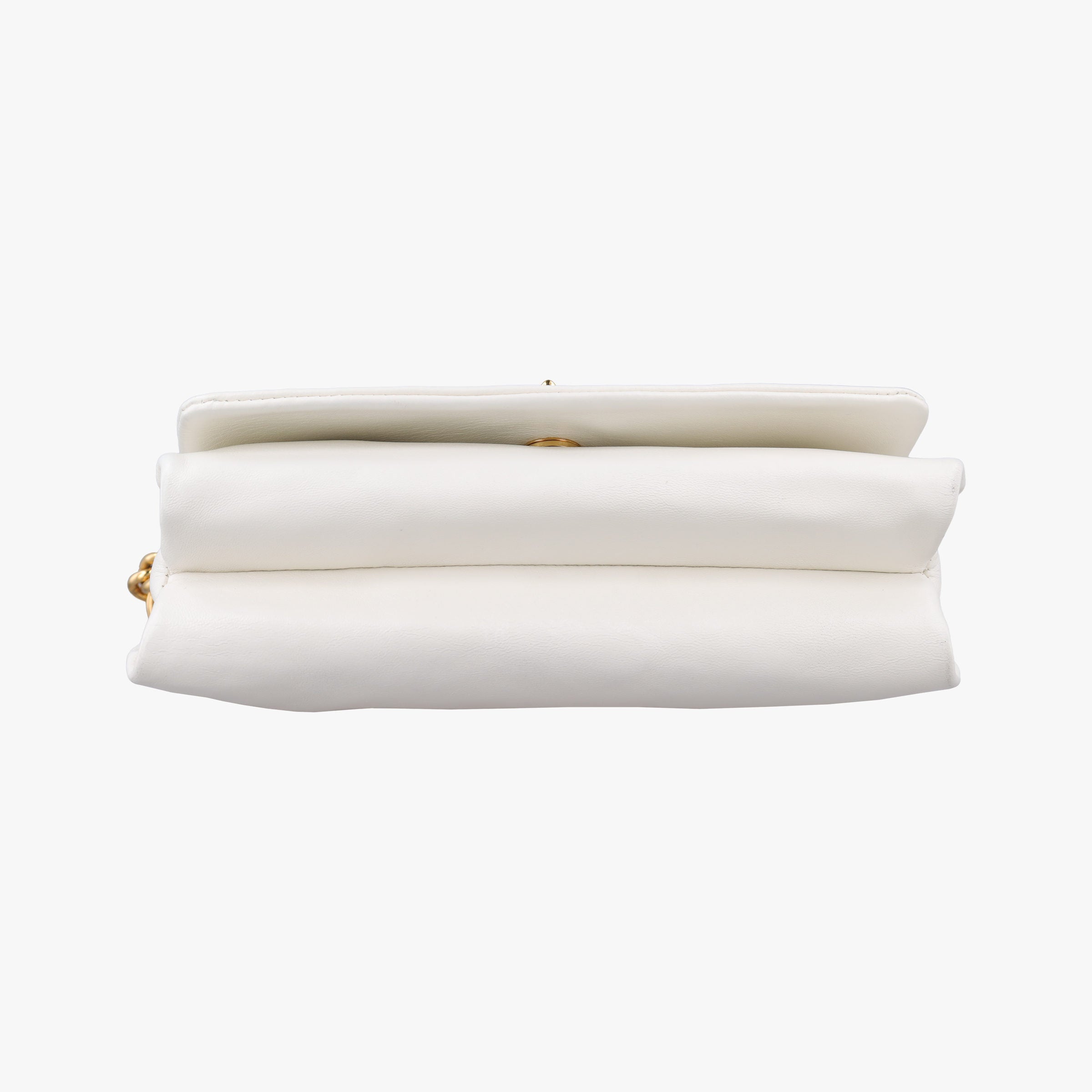 Pre-owned VERSACE Palazzo Medusa White leather  shoulderbag | stylenewstar