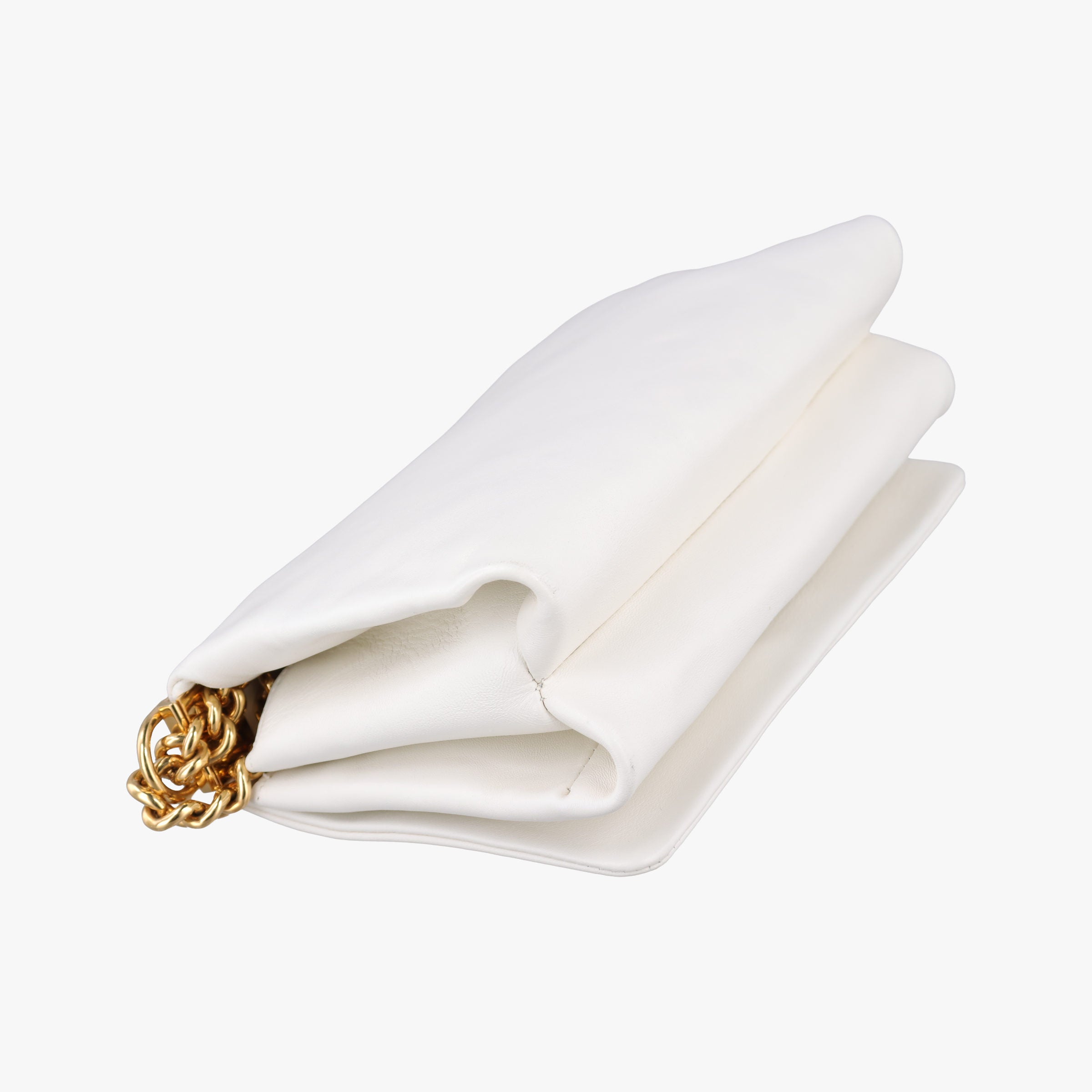 Pre-owned VERSACE Palazzo Medusa White leather  shoulderbag | stylenewstar