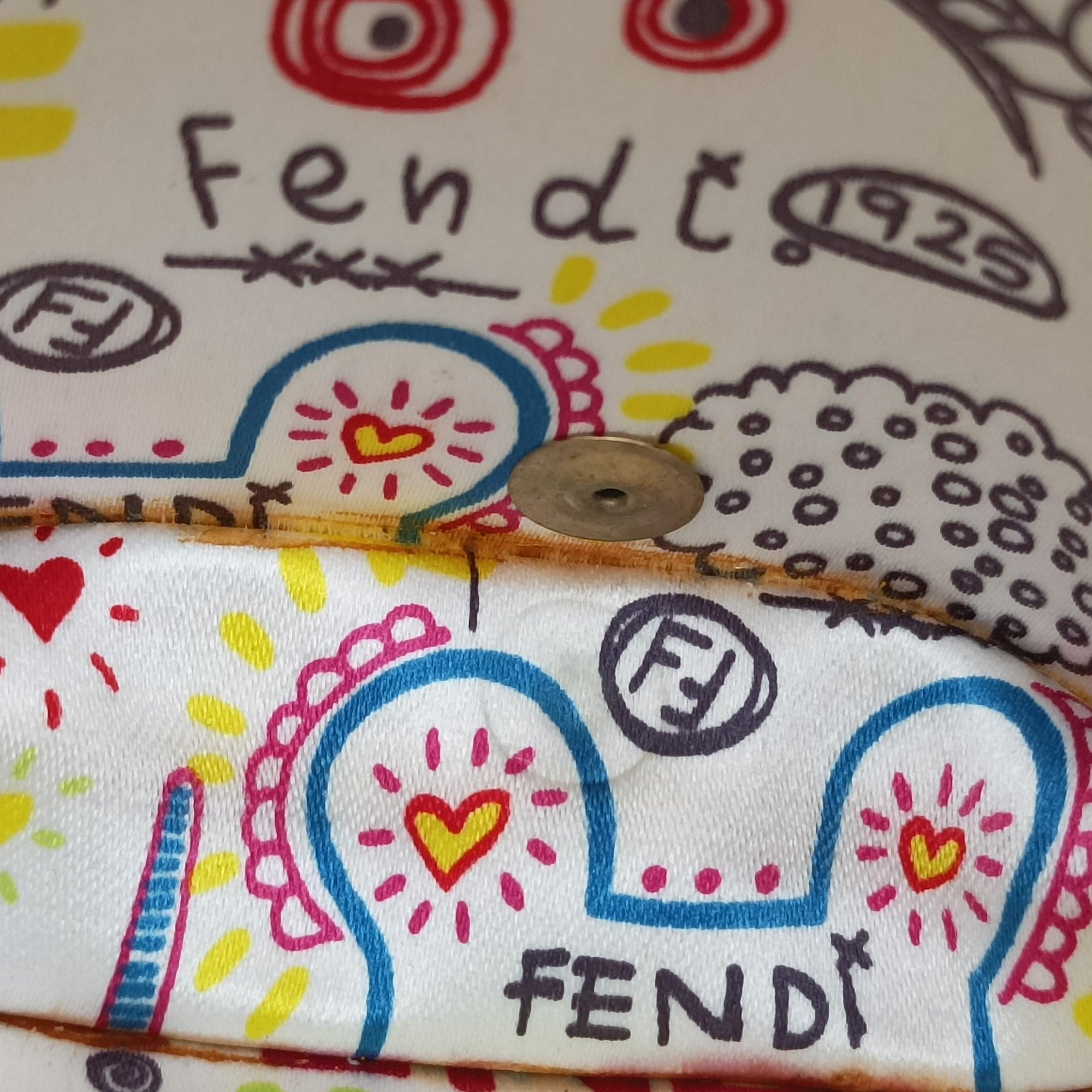Pre-owned Fendi Embossed Logo Yellow lambskin 3M9219 shoulderbag | stylenewstar