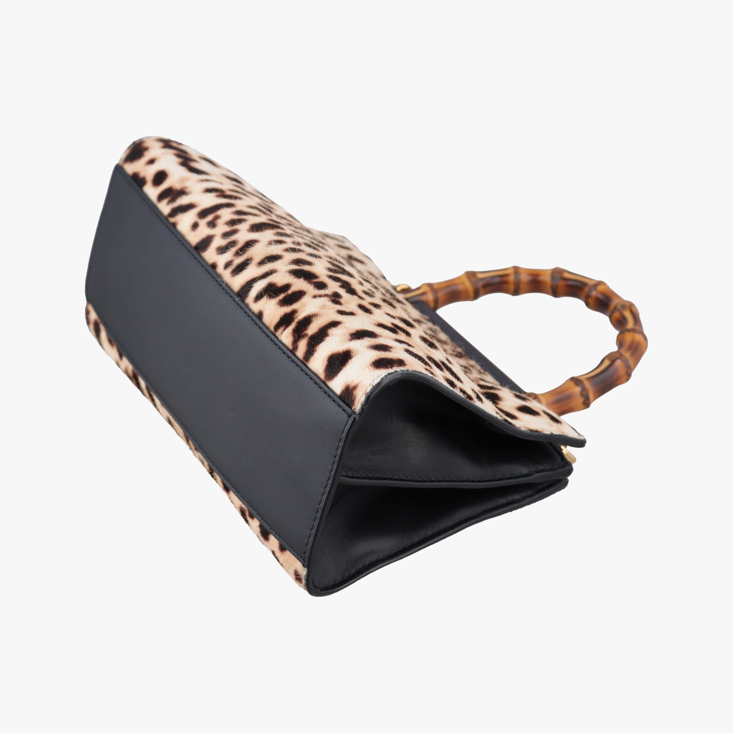 Pre-owned Gucci Bamboo Nymphaea Multicolour ponyhair 470271 shoulderbag | stylenewstar