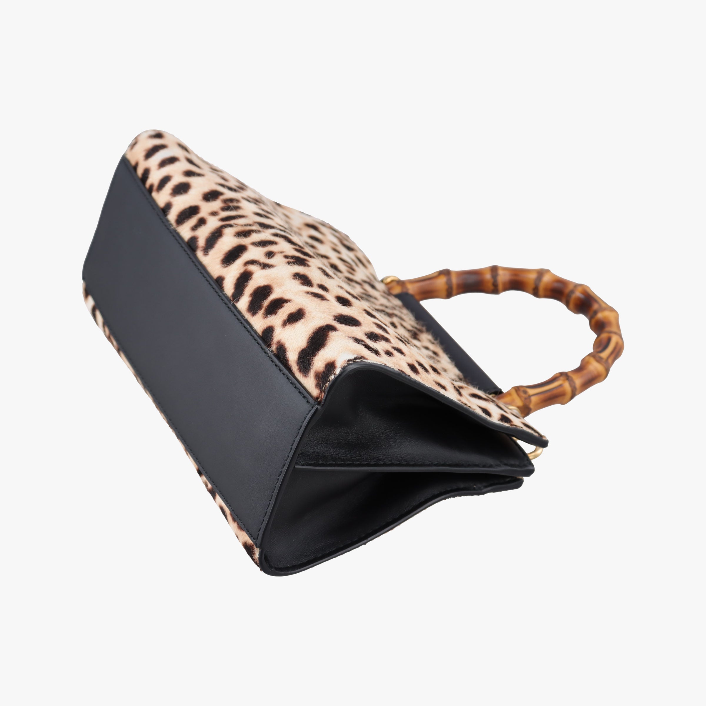 Pre-owned Gucci Bamboo Nymphaea Multicolour ponyhair 470271 shoulderbag | stylenewstar