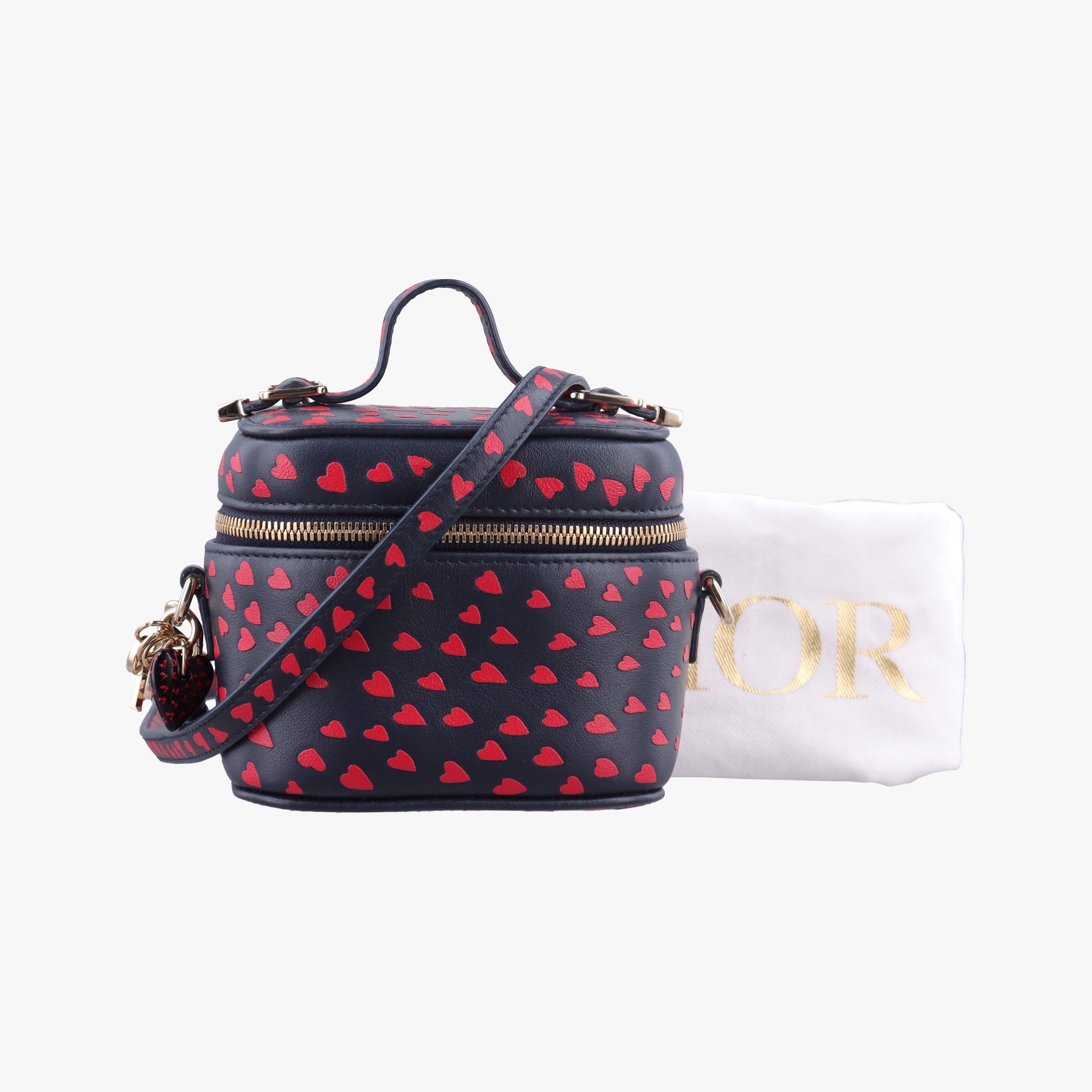 Vintage Christian Dior Micro Lady Dior Vanity Case Black×red Leather  shoulderbag | stylenewstar
